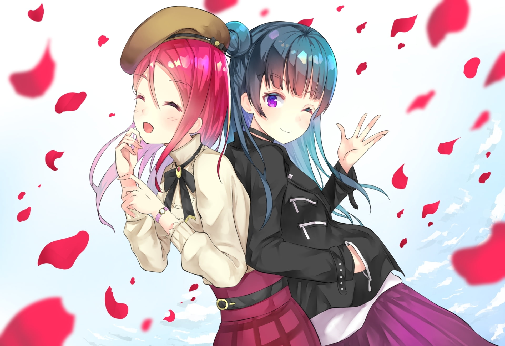 Riko Sakurauchi, 1080P, Yoshiko Tsushima, Anime, Love Live! Sunshine!!, HD Wallpaper