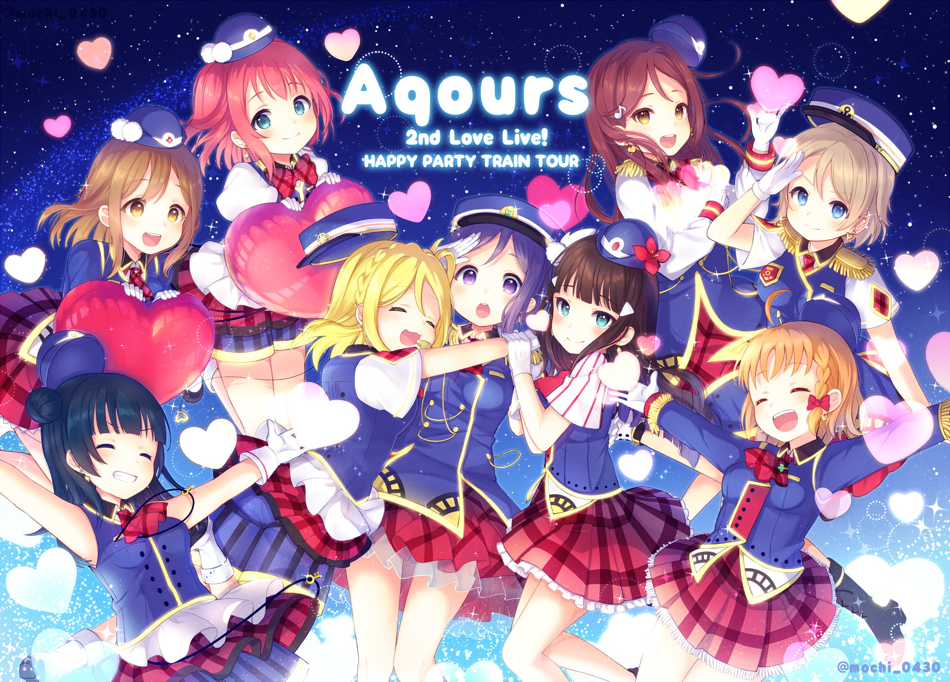 Yoshiko Tsushima, Chika Takami, Hanamaru Kunikida, Dia Kurosawa, Riko Sakurauchi, Mari Ohara, You Watanabe, 1080P, Anime, Ruby Kurosawa, Love Live! Sunshine!!, HD Wallpaper