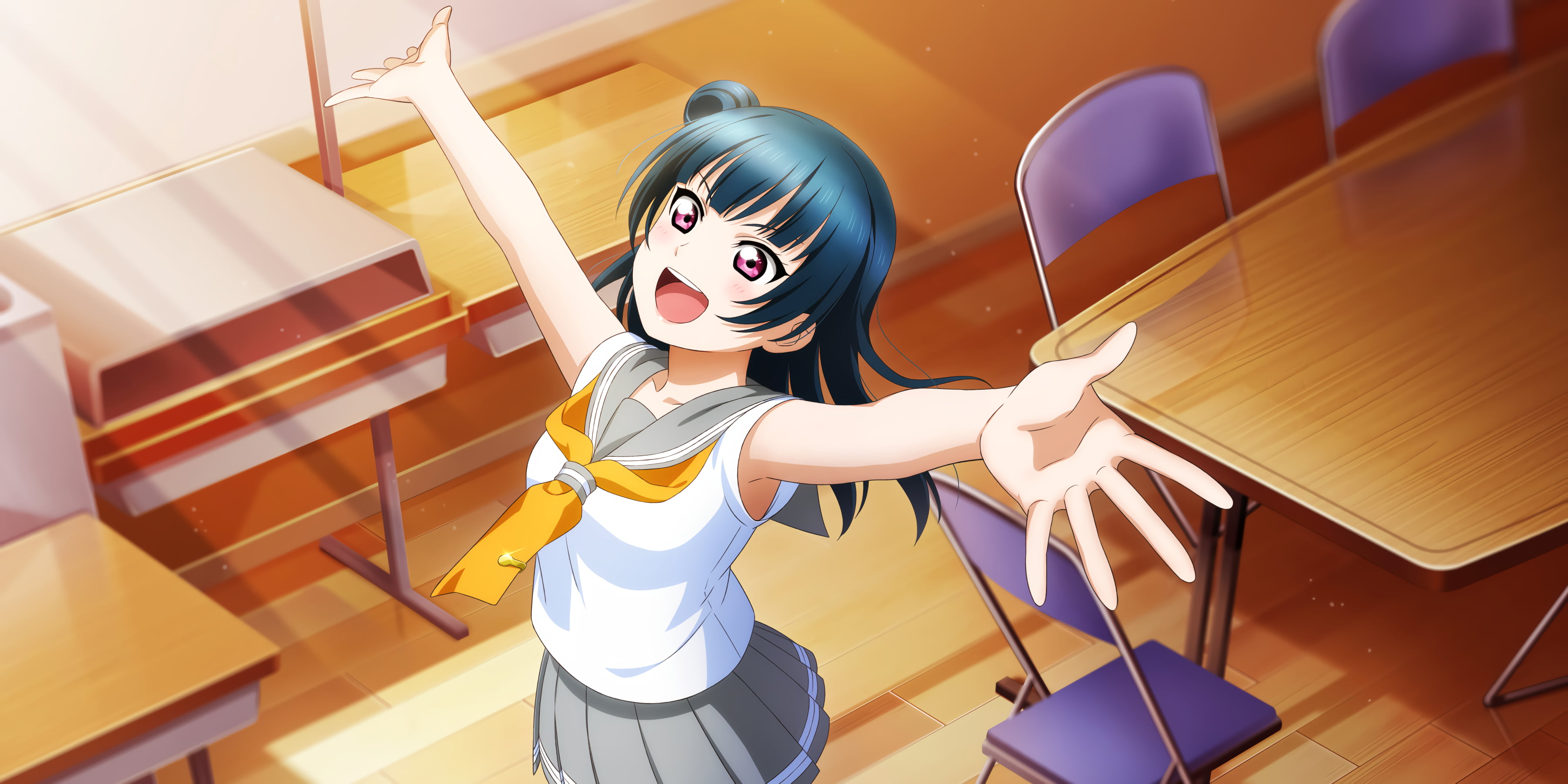 Love Live! Sunshine, Tsushima Yoshiko, Love Live!, Love Live Series, anime girls, 2K, HD Wallpaper