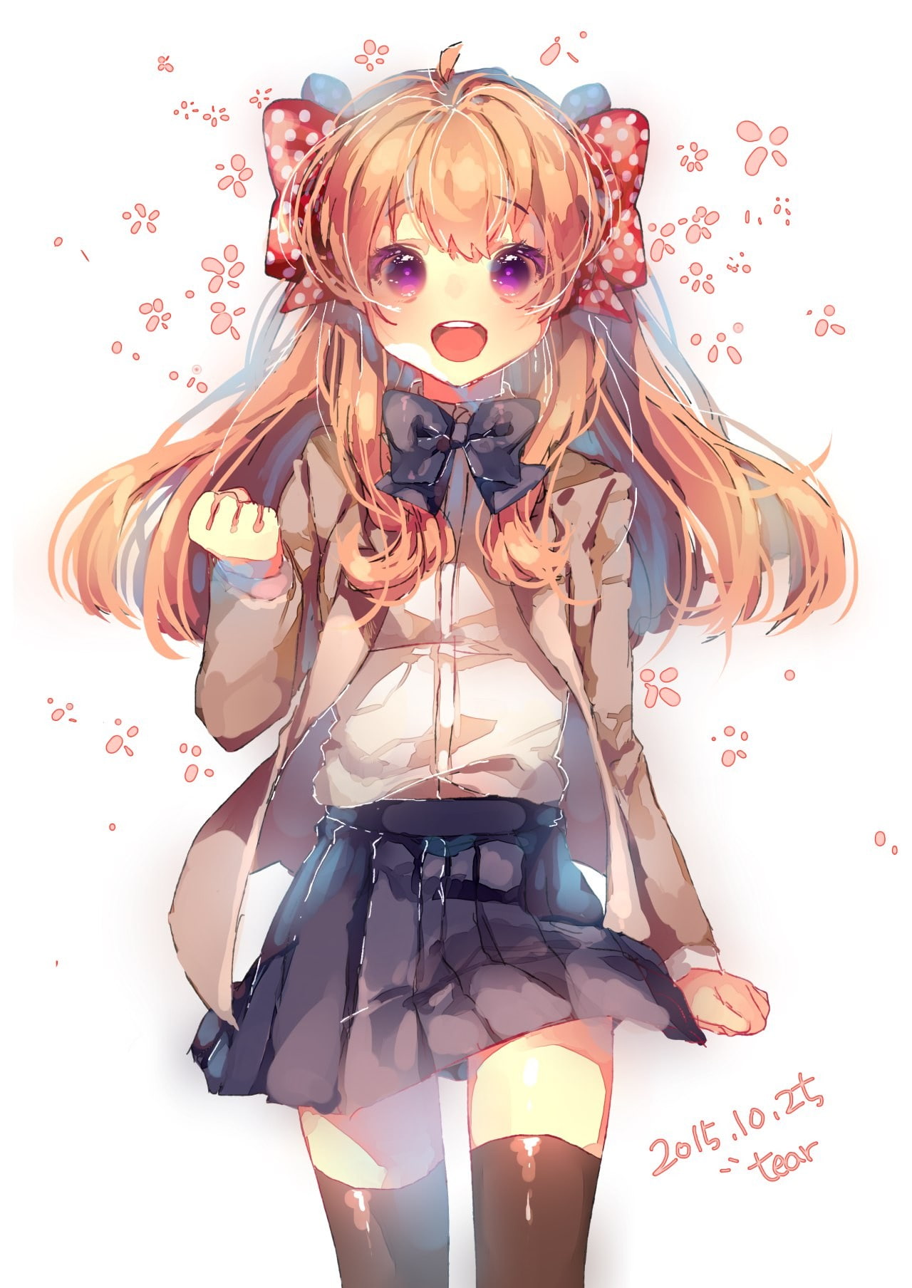 Sakura Chiyo, portrait, long hair, anime girls, indoors, looking at camera, front view, school uniform, young adult, art and craft, anime, adult, Gekkan Shoujo Nozaki-kun, Phone HD Wallpaper