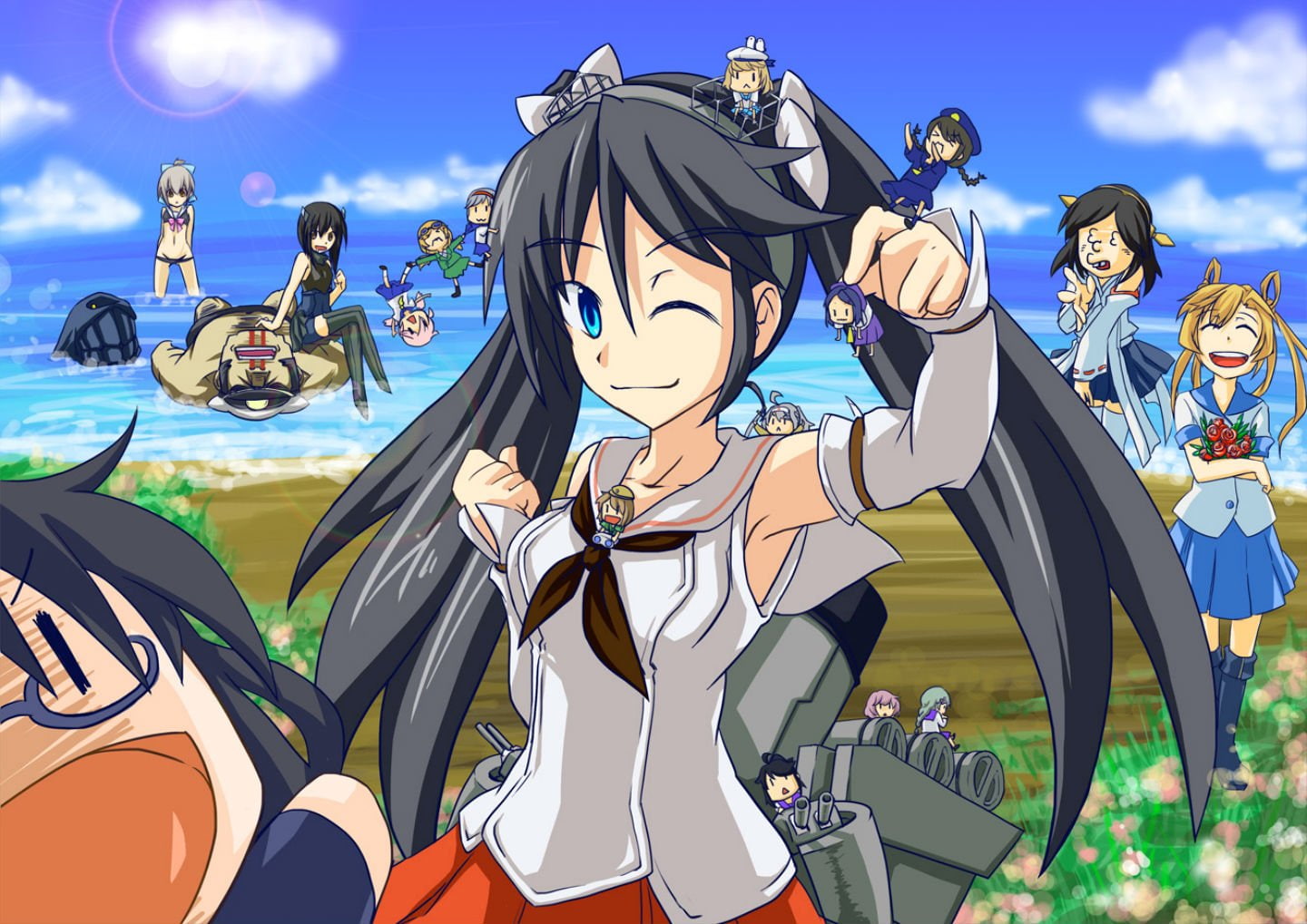 taihou, artist, abukuma, artifacts, kantai, fairy, tagme, 720P, isuzu, kancolle, yuubari, jpeg, collection, HD Wallpaper