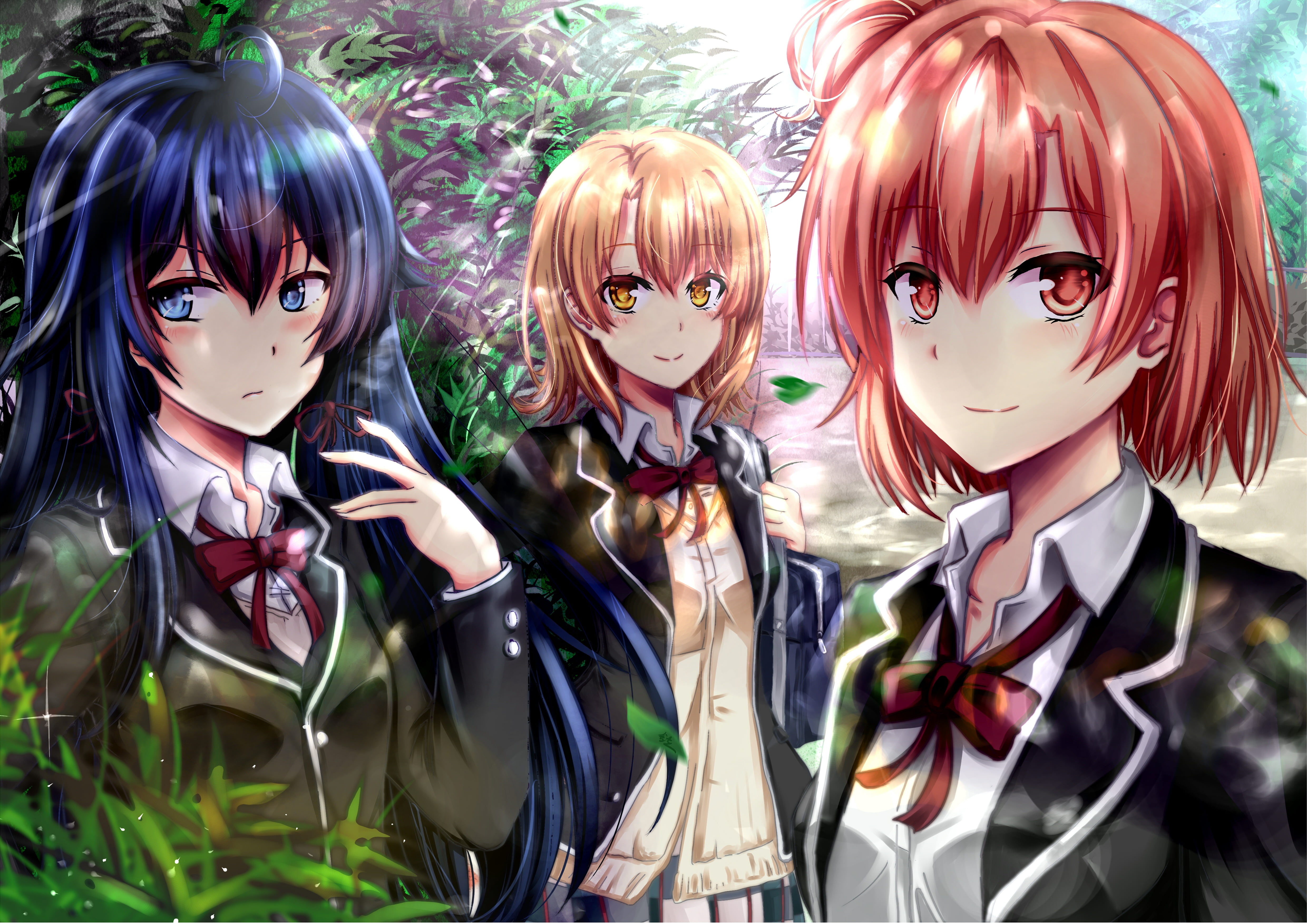 Iroha Isshiki, Anime, Yui Yuigahama, My Teen Romantic Comedy SNAFU, Yukino Yukinoshita, 4K, HD Wallpaper