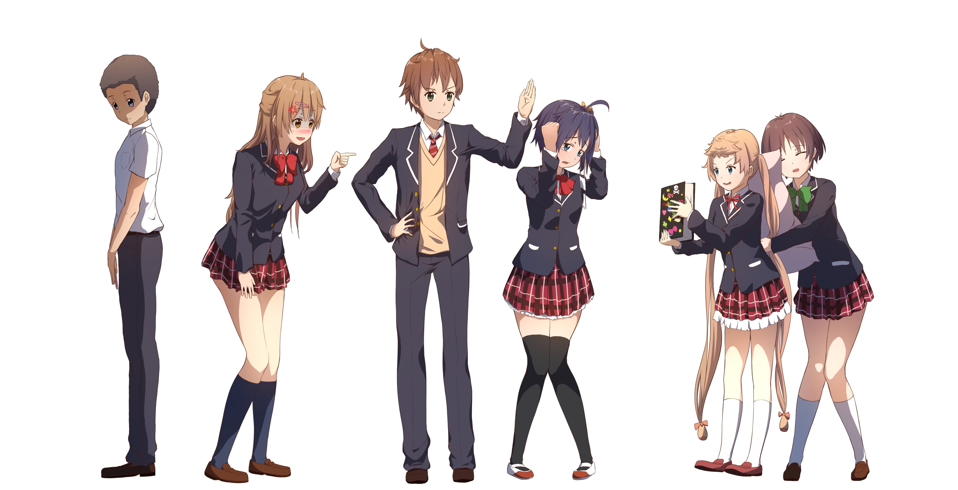 Shinka Nibutani, Anime, 2K, Rikka Takanashi, Kumin Tsuyuri, Yūta Togashi, Sanae Dekomori, Love, Makoto Isshiki, Chunibyo and Other Delusions, HD Wallpaper