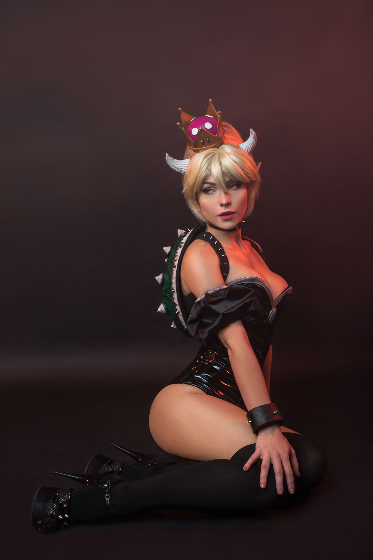 cleavage, model, cosplay, Bowsette, 1080P, young woman, Phone HD Wallpaper