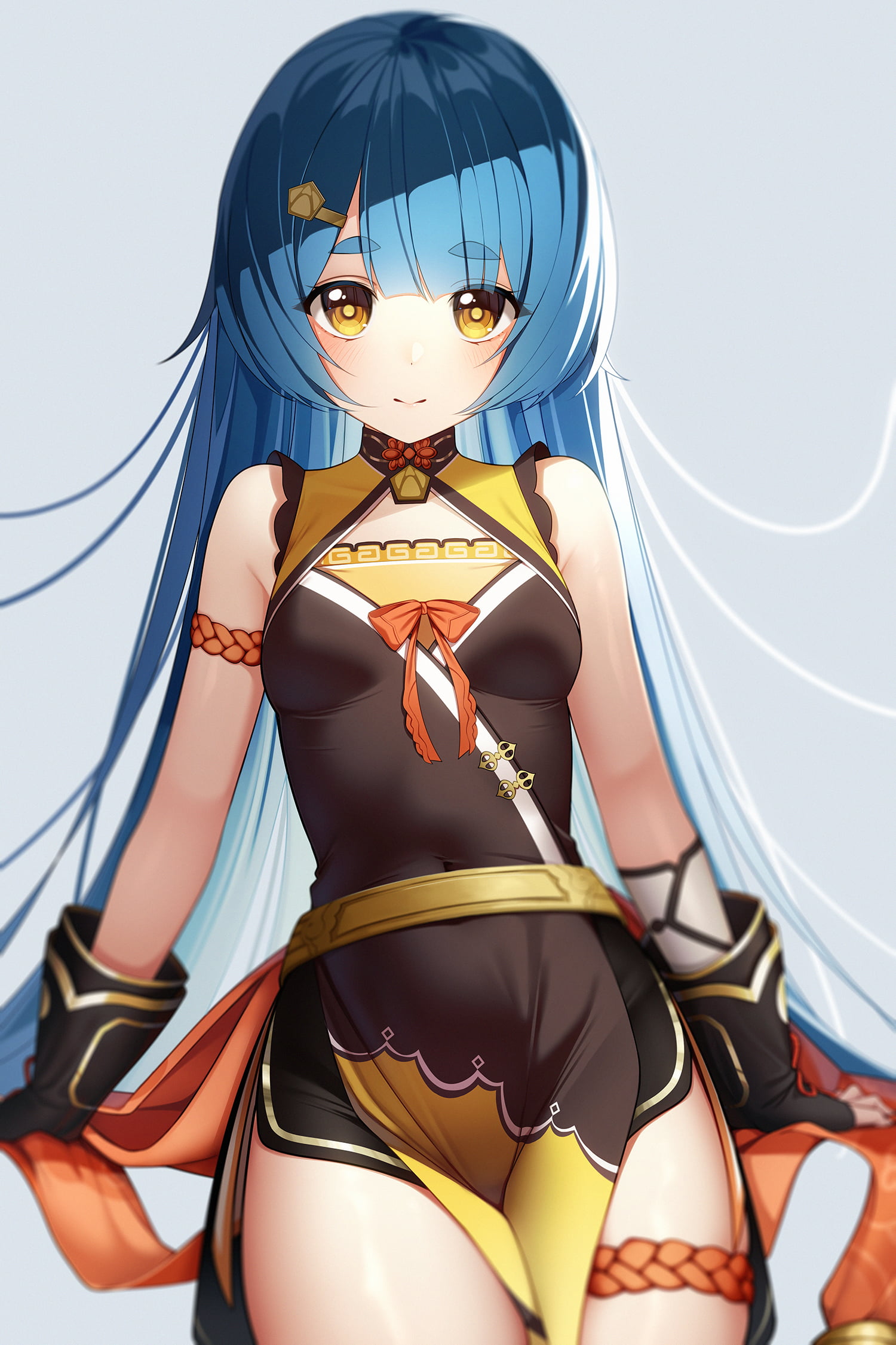 1080P, anime girls, Genshin Impact, Xiangling (Genshin Impact), Phone HD Wallpaper
