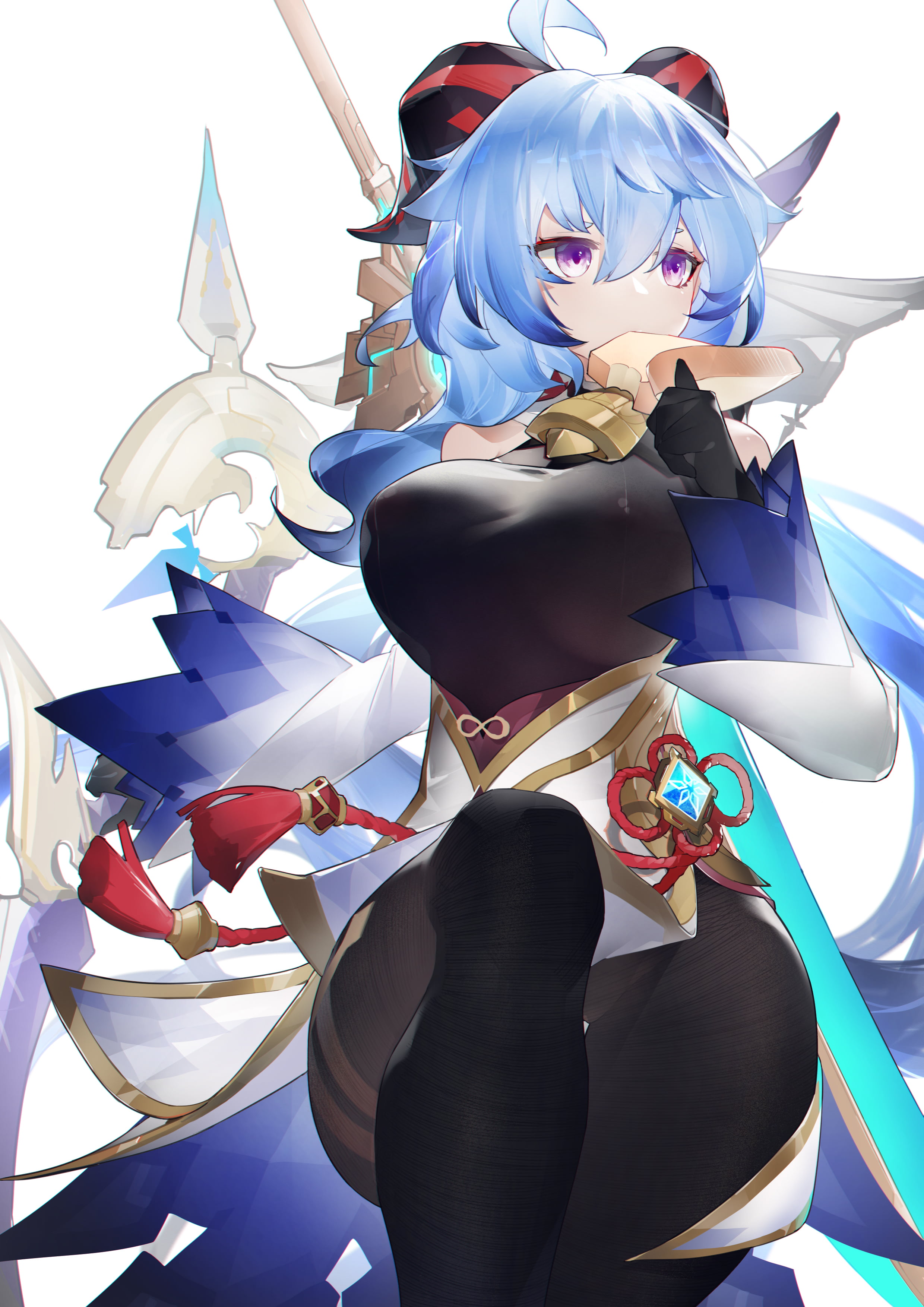 Yushi Ketsalkoatl, Genshin Impact, 2K, anime girls, Ganyu (Genshin Impact), anime, Phone HD Wallpaper