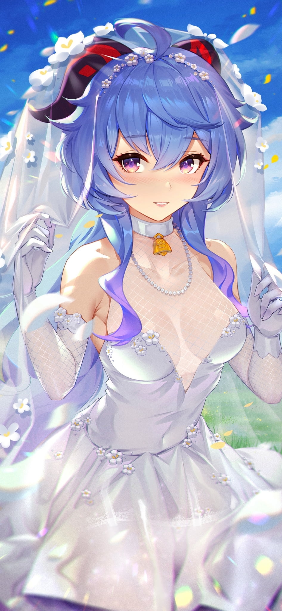 1080P, Genshin Impact, Ganyu (Genshin Impact), anime girls, Phone HD Wallpaper