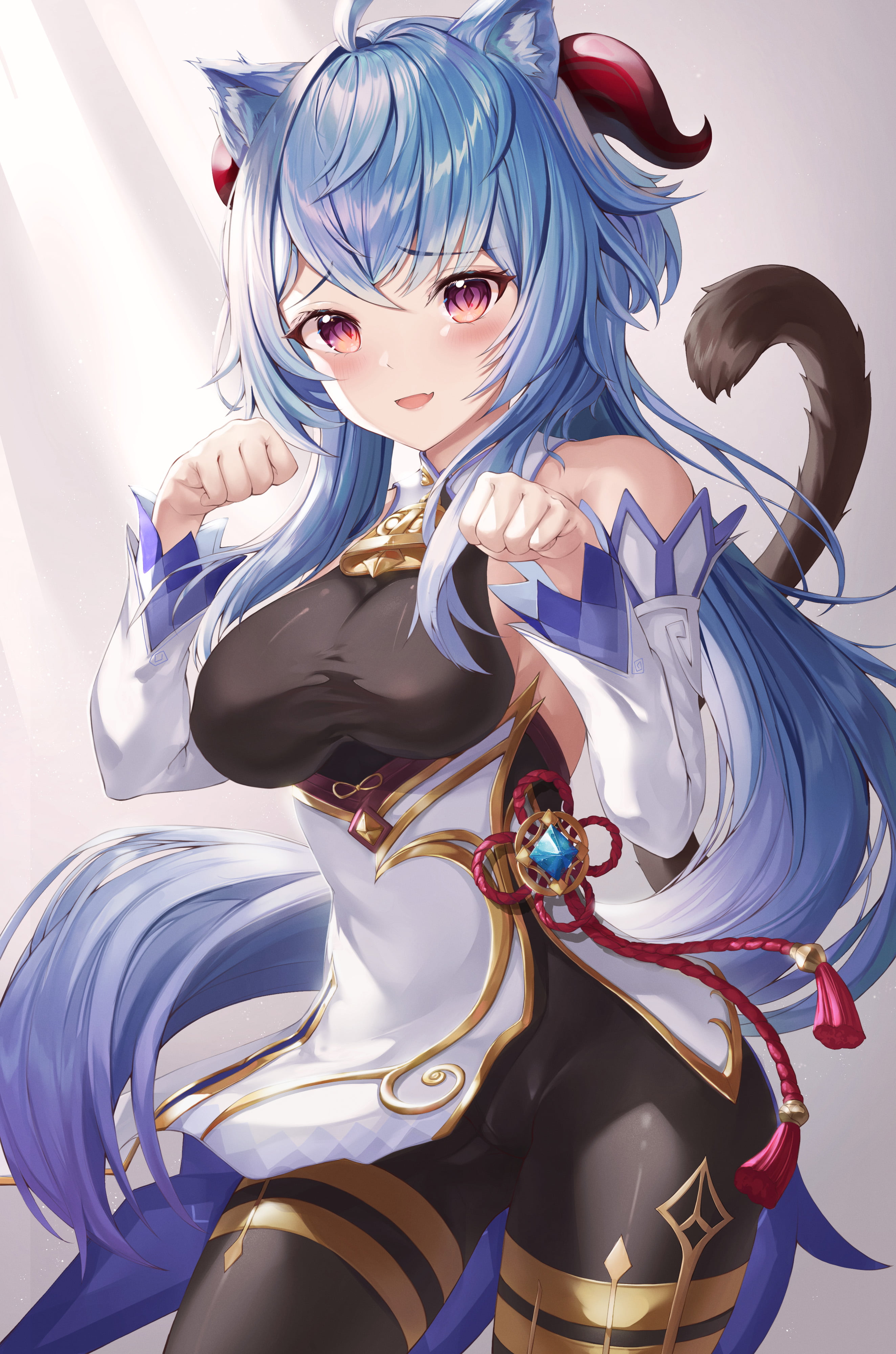 Genshin Impact, anime girls, Ganyu (Genshin Impact), 4K, Phone HD Wallpaper