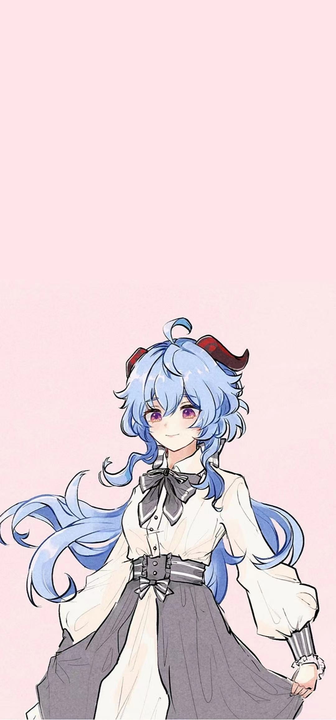 anime girls, Genshin Impact, Ganyu (Genshin Impact), 1080P, Phone HD Wallpaper