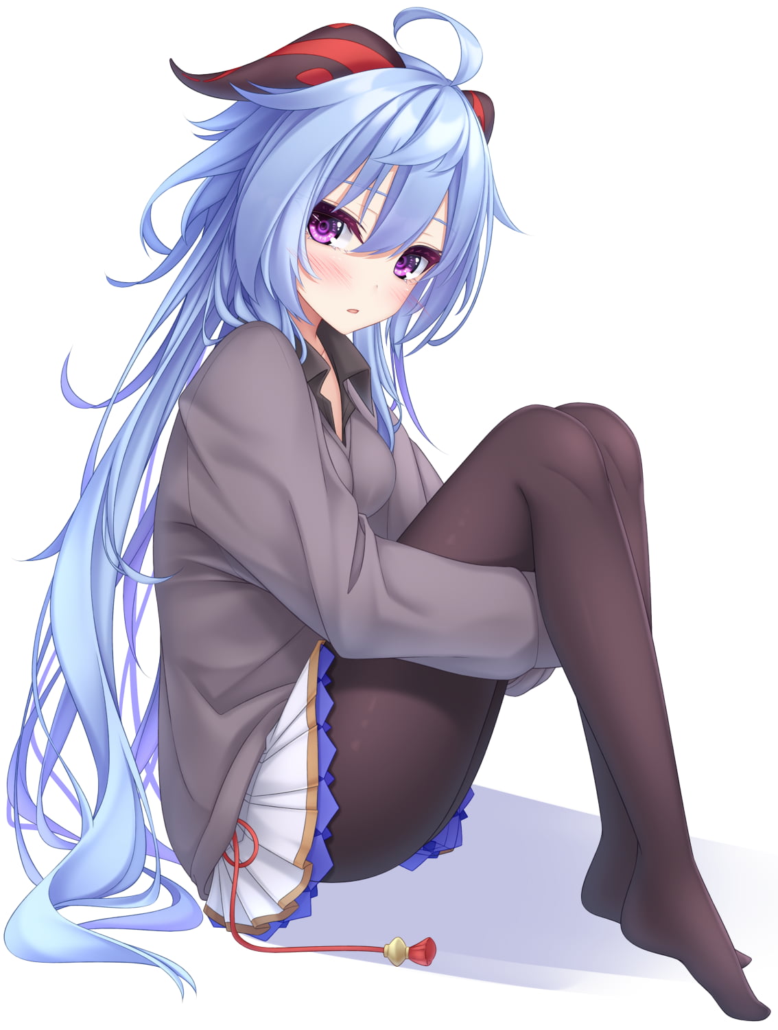 school uniform, pantihose, Genshin Impact, anime girls, Ganyu (Genshin Impact), 720P, Phone HD Wallpaper