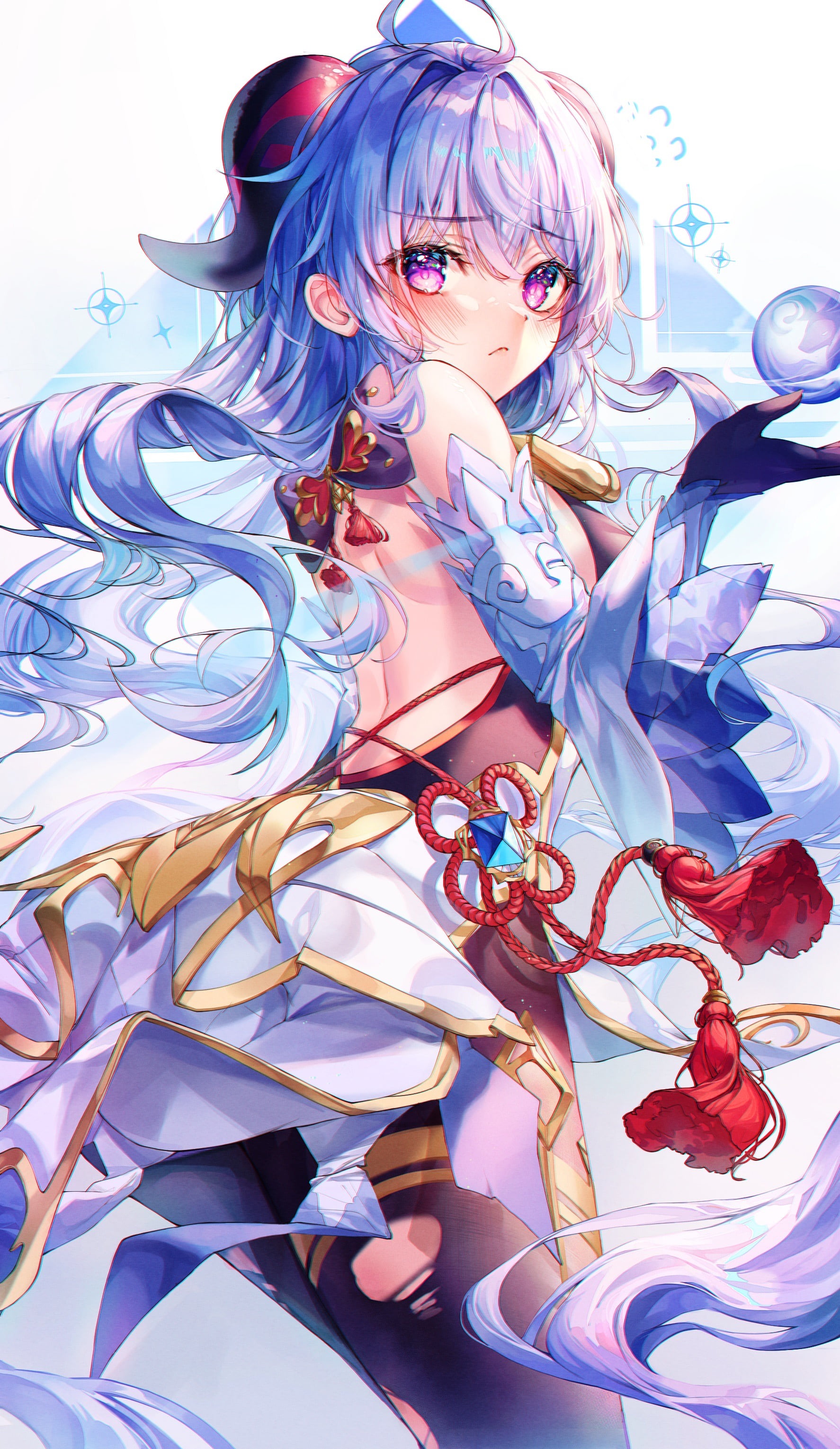anime girls, Genshin Impact, Ganyu (Genshin Impact), 2K, Phone HD Wallpaper