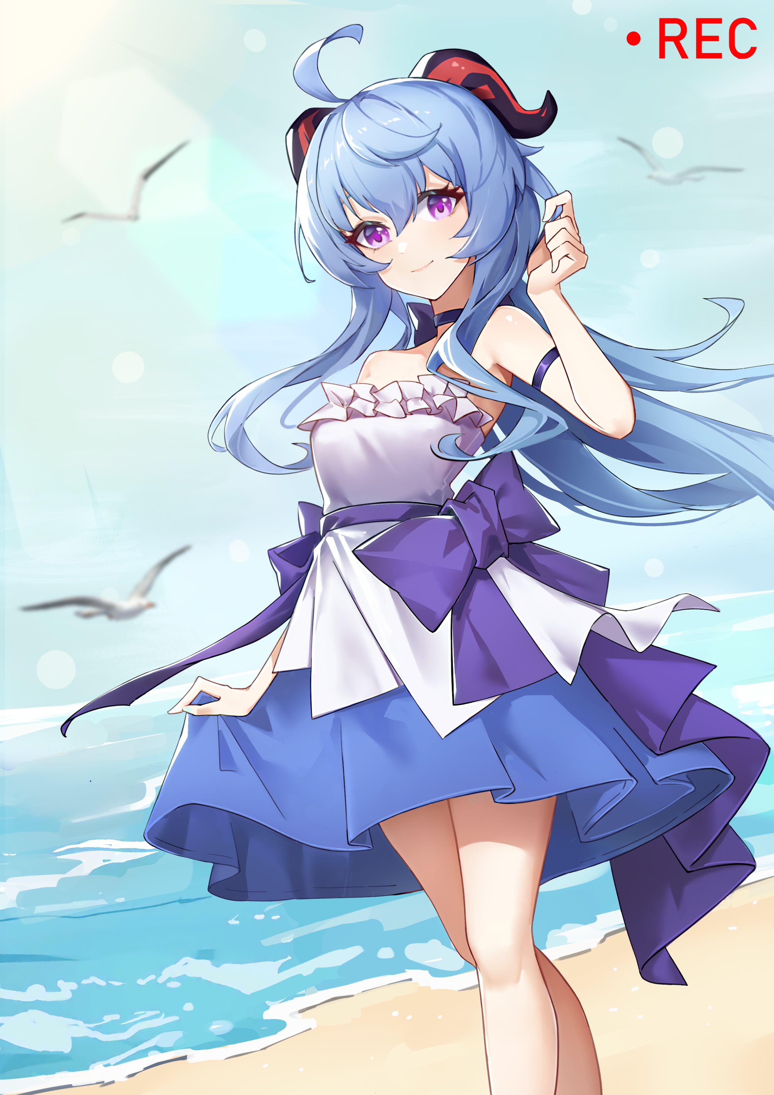 2K, anime girls, Ganyu (Genshin Impact), Genshin Impact, Phone HD Wallpaper