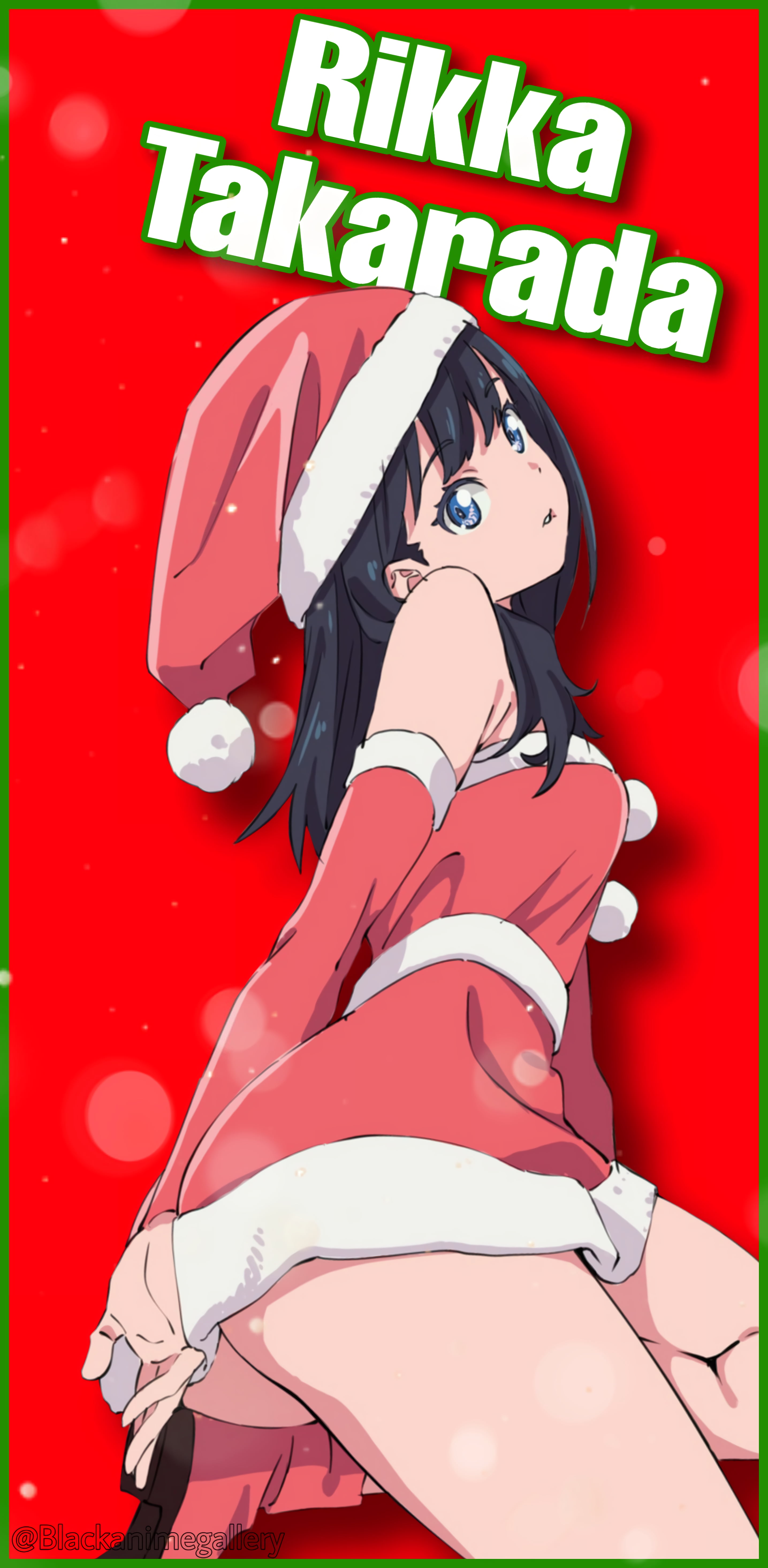 smartphone, anime, red, Takarada Rikka, 5K, Christmas, Phone HD Wallpaper