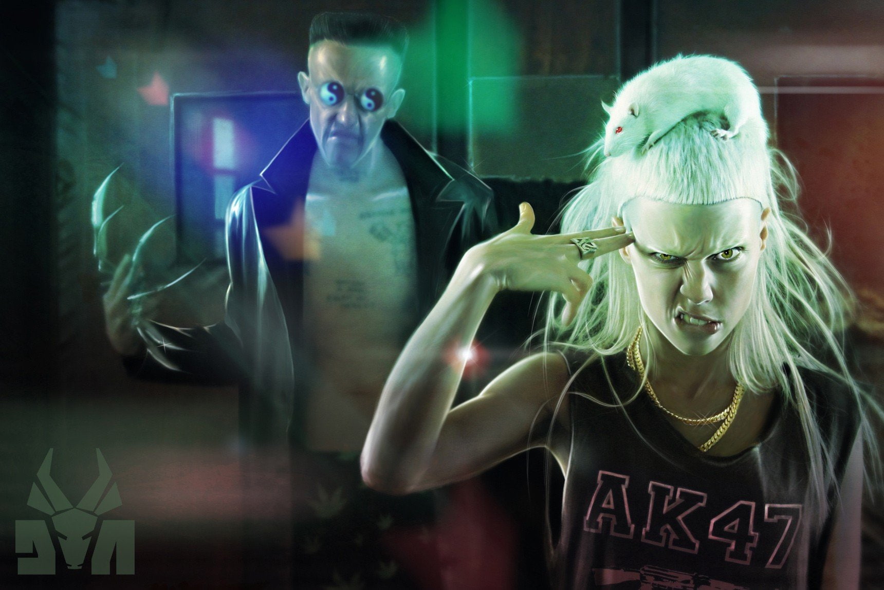 illuminated, data, screen, connection, digital composite, night, front view, die antwoord chappie yolandi visser, 720P, arts culture and entertainment, HD Wallpaper