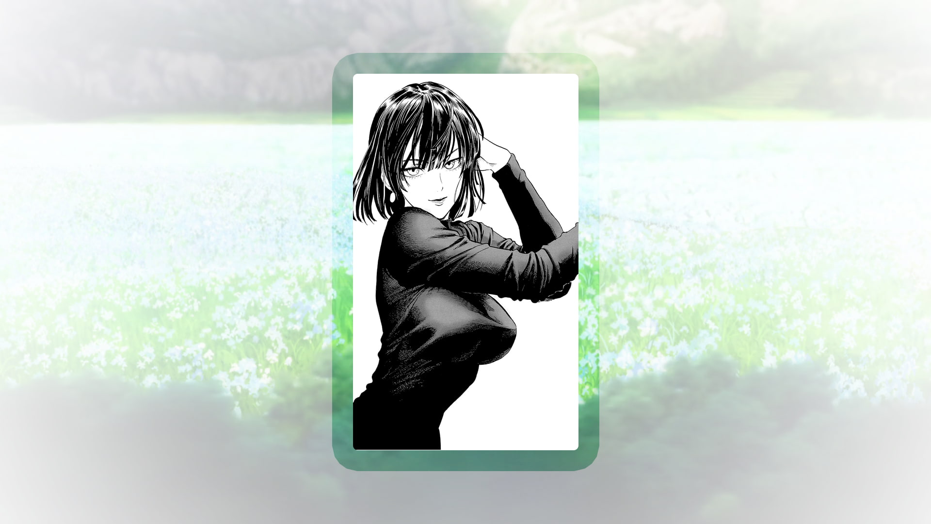 manga, Fubuki, day, adult, plant, nature, women, real people, casual clothing, hairstyle, hair, One-Punch Man, full length, outdoors, green color, lifestyles, HD Wallpaper