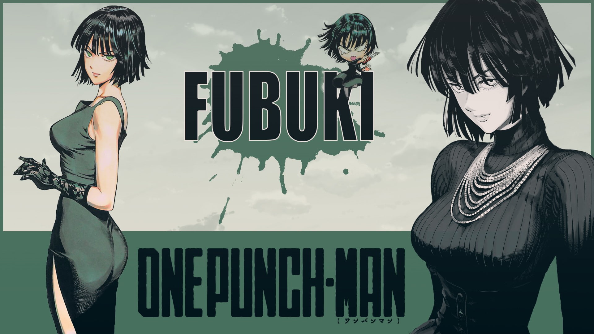 anime girls, One-Punch Man, green eyes, Fubuki, 1080P, HD Wallpaper
