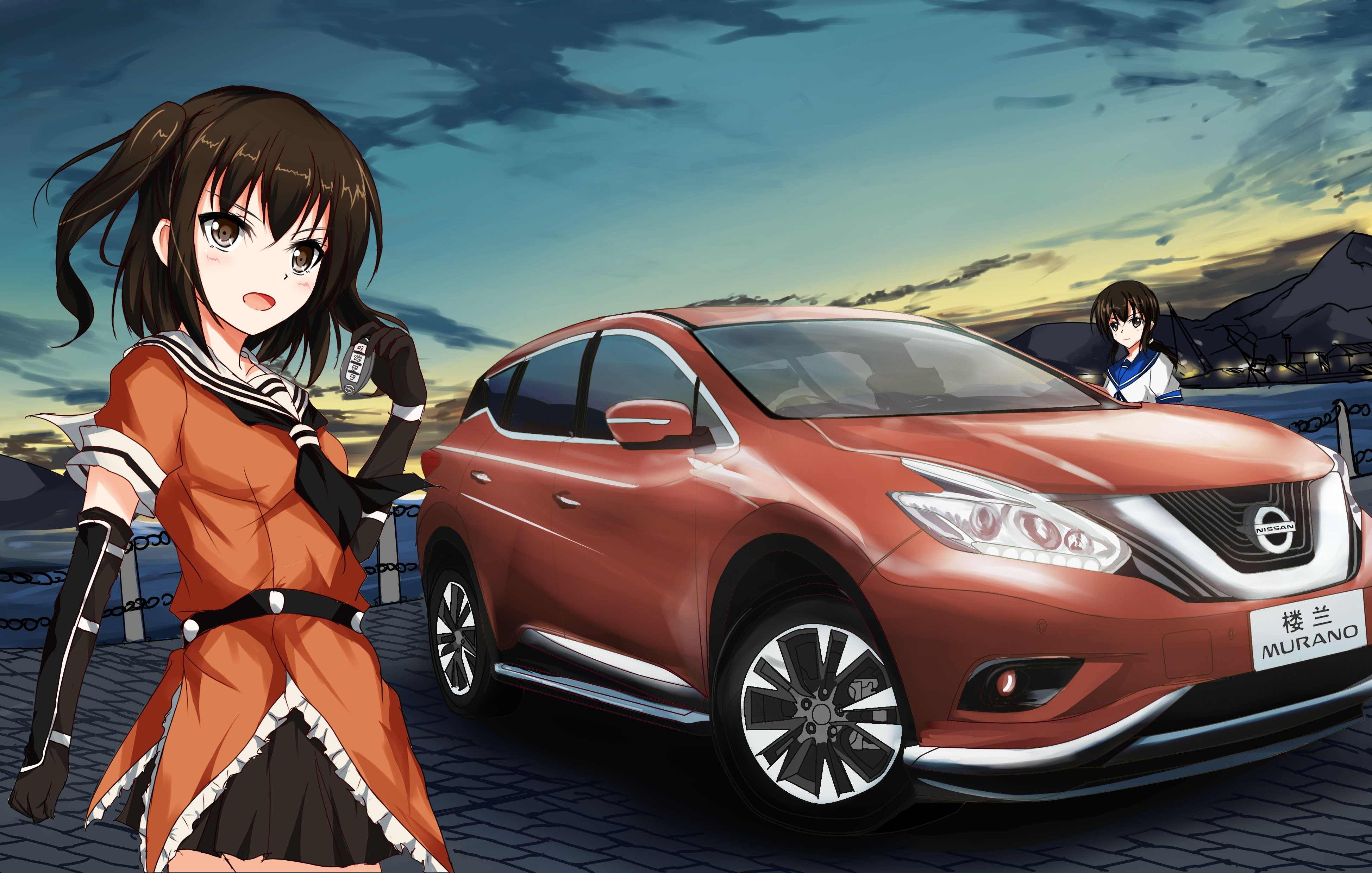young women, women, mode of transportation, outdoors, motor vehicle, females, childhood, land vehicle, beautiful woman, girls, lifestyles, Fubuki (KanColle), HD Wallpaper