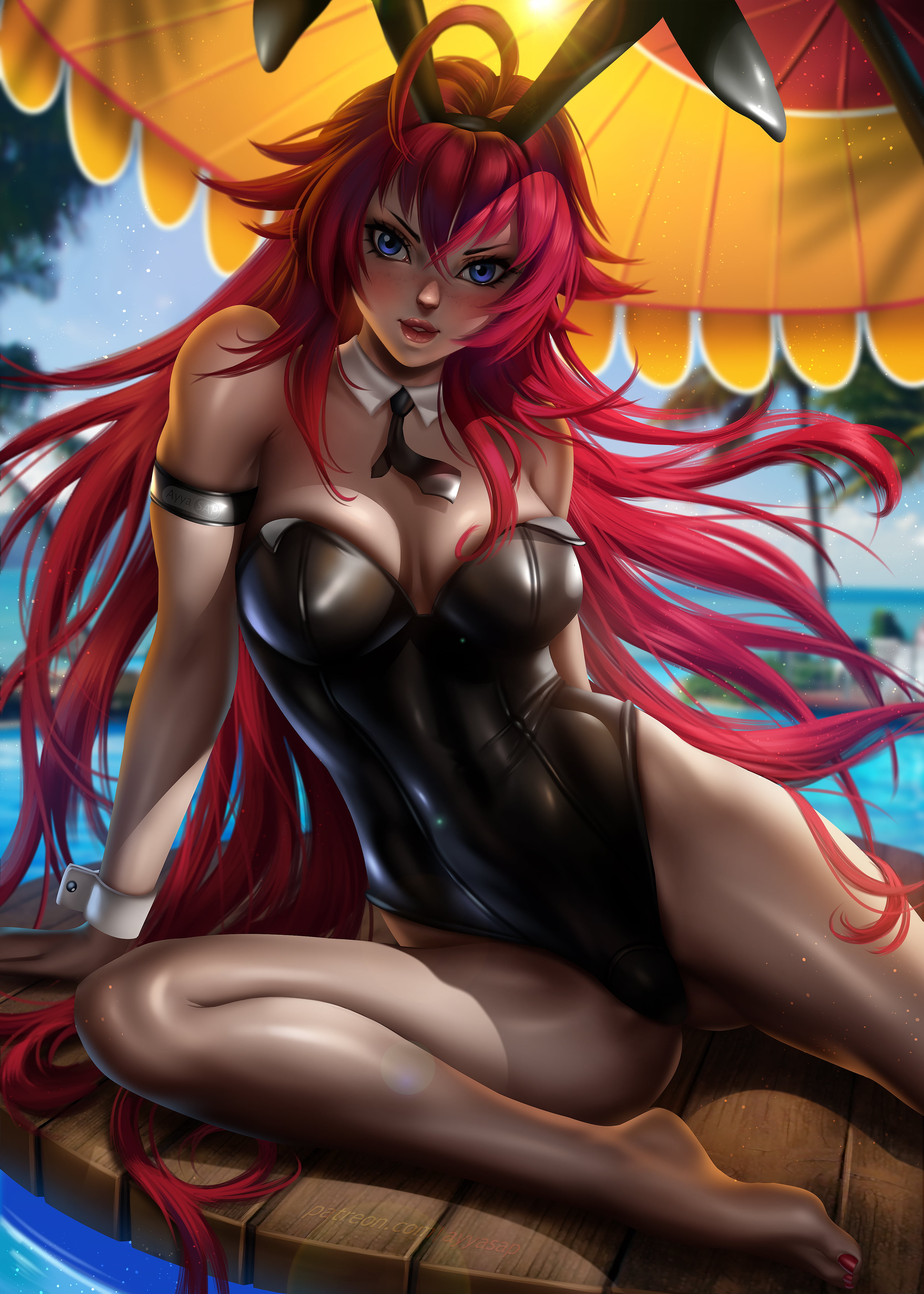 Ayya Saparniyazova, Gremory Rias, digital art, 4K, anime, AyyaSAP, portrait display, artwork, fan art, anime girls, High School DxD, illustration, Phone HD Wallpaper