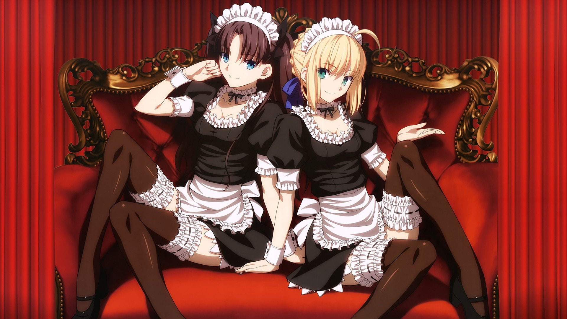Fate Series, Tohsaka Rin, Anime Girls, Saber, Fate, 1080P, Stay Night, HD Wallpaper