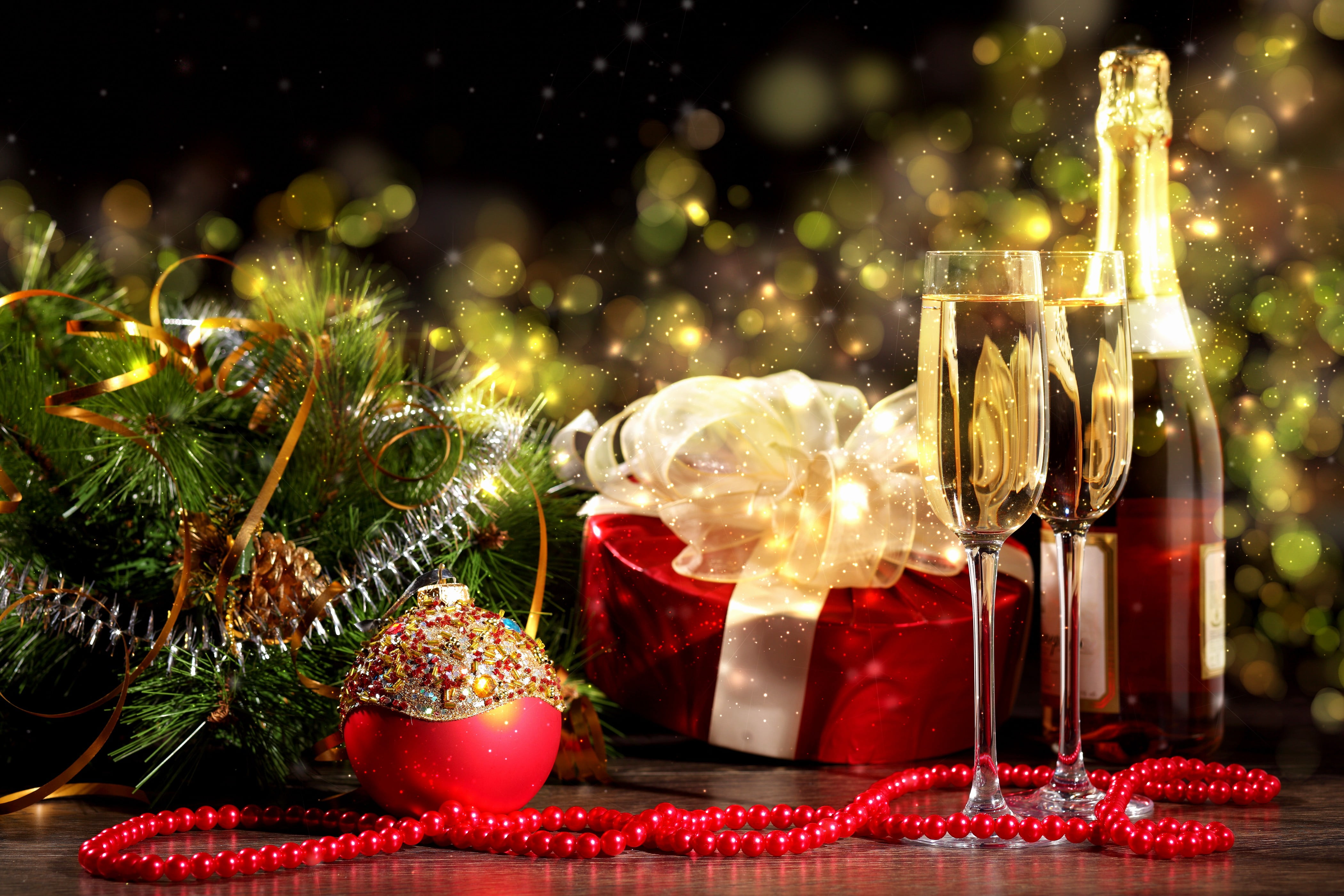 transparent, cocktail, red, alcohol, household equipment, glass - material, food, drink, still life, white, drinking glass, Christmas, nature, container, HD Wallpaper