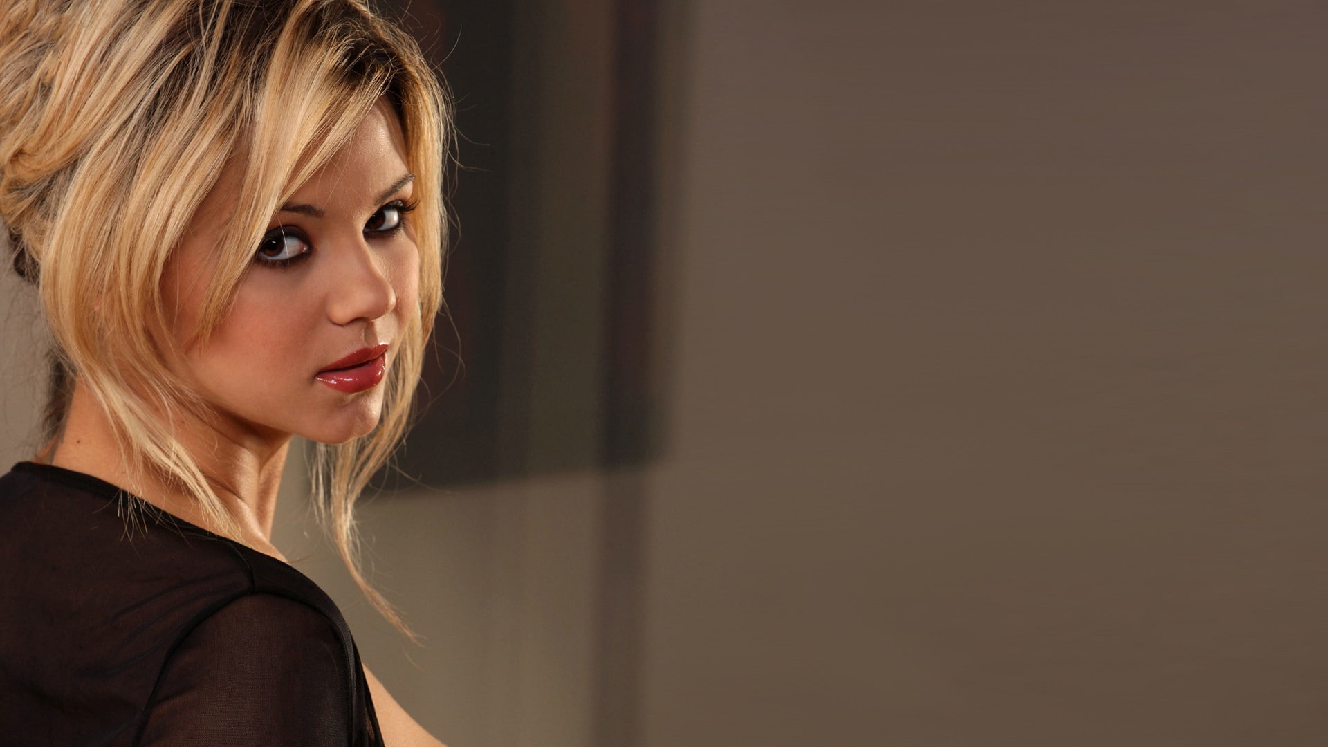face, 1080P, model, look, Ashlynn Brooke, blonde, HD Wallpaper