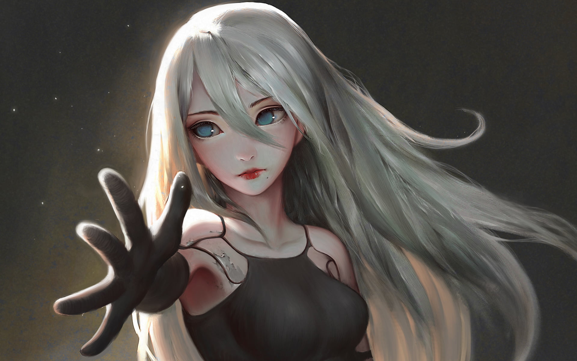 beauty, beautiful woman, young adult, Glove, Video Game, YoRHa Type A No.2, fashion, studio shot, portrait, adult, one person, art and craft, Girl, young women, HD Wallpaper