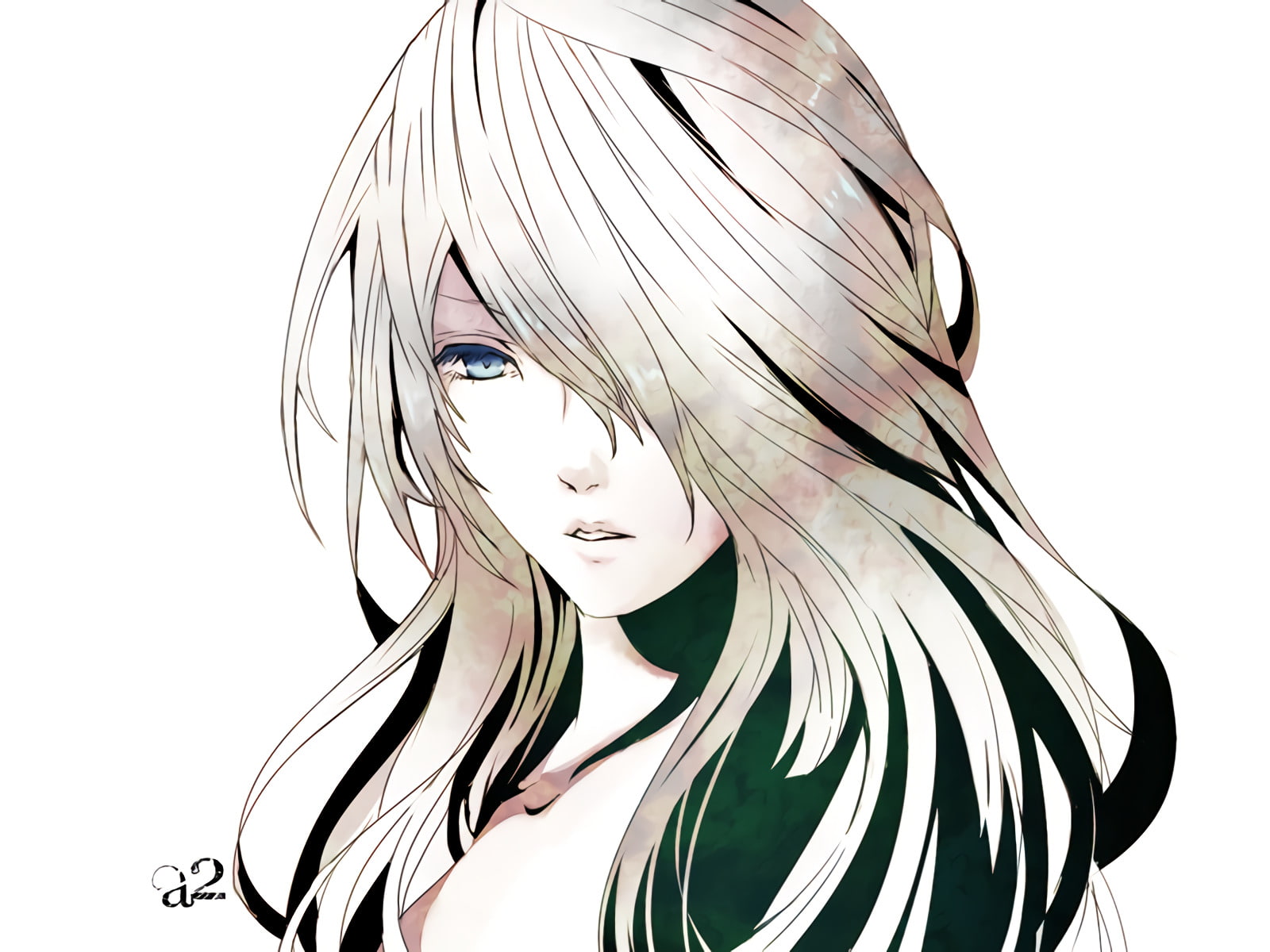 Blue Eyes, YoRHa Type A No.2, NieR: Automata, Long Hair, Video Game, 720P, Girl, HD Wallpaper