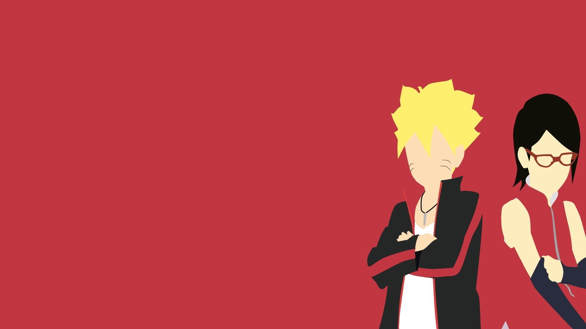 men, silhouette, adult, waist up, human body part, business person, copy space, boruto naruto the movie, colored background, males, studio shot, 1080P, HD Wallpaper