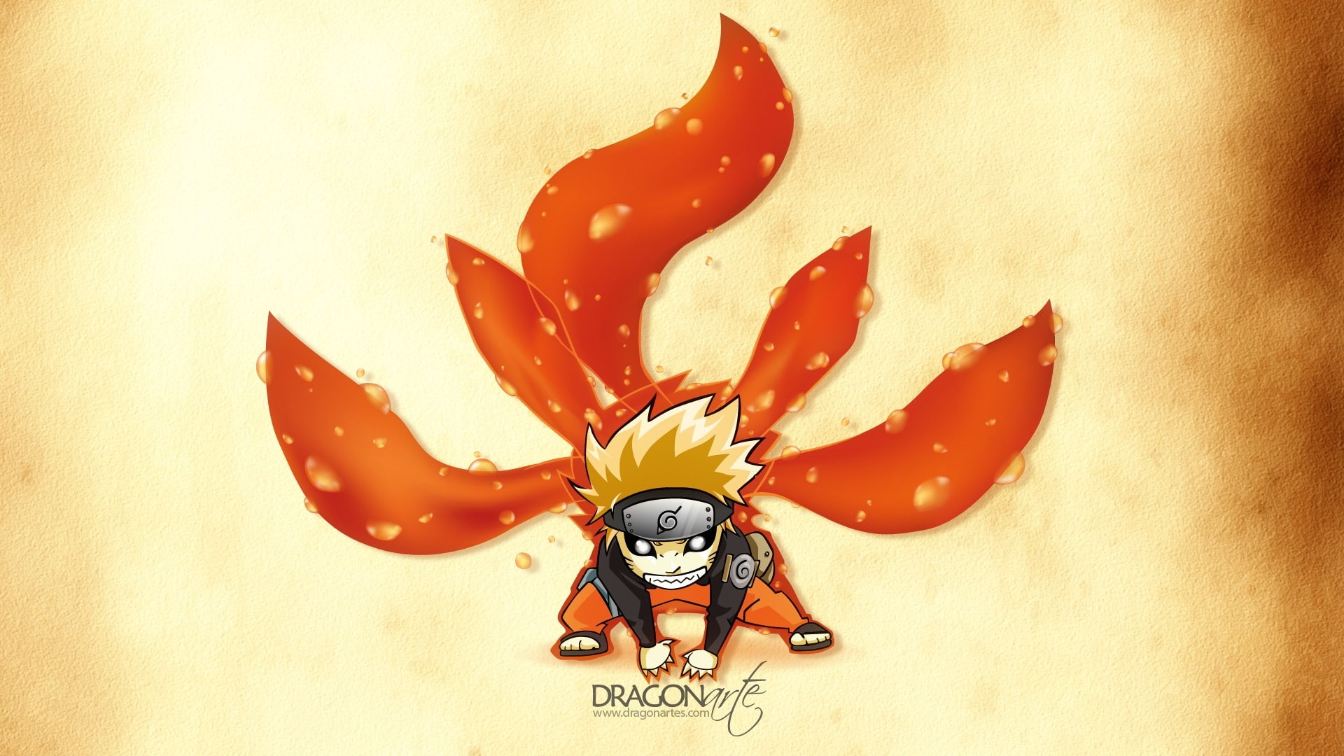 anime, jinchuuriki, tails, art, 1080P, shippuden, kyuubi, hd, boys, uzumaki, naruto, chibi, HD Wallpaper