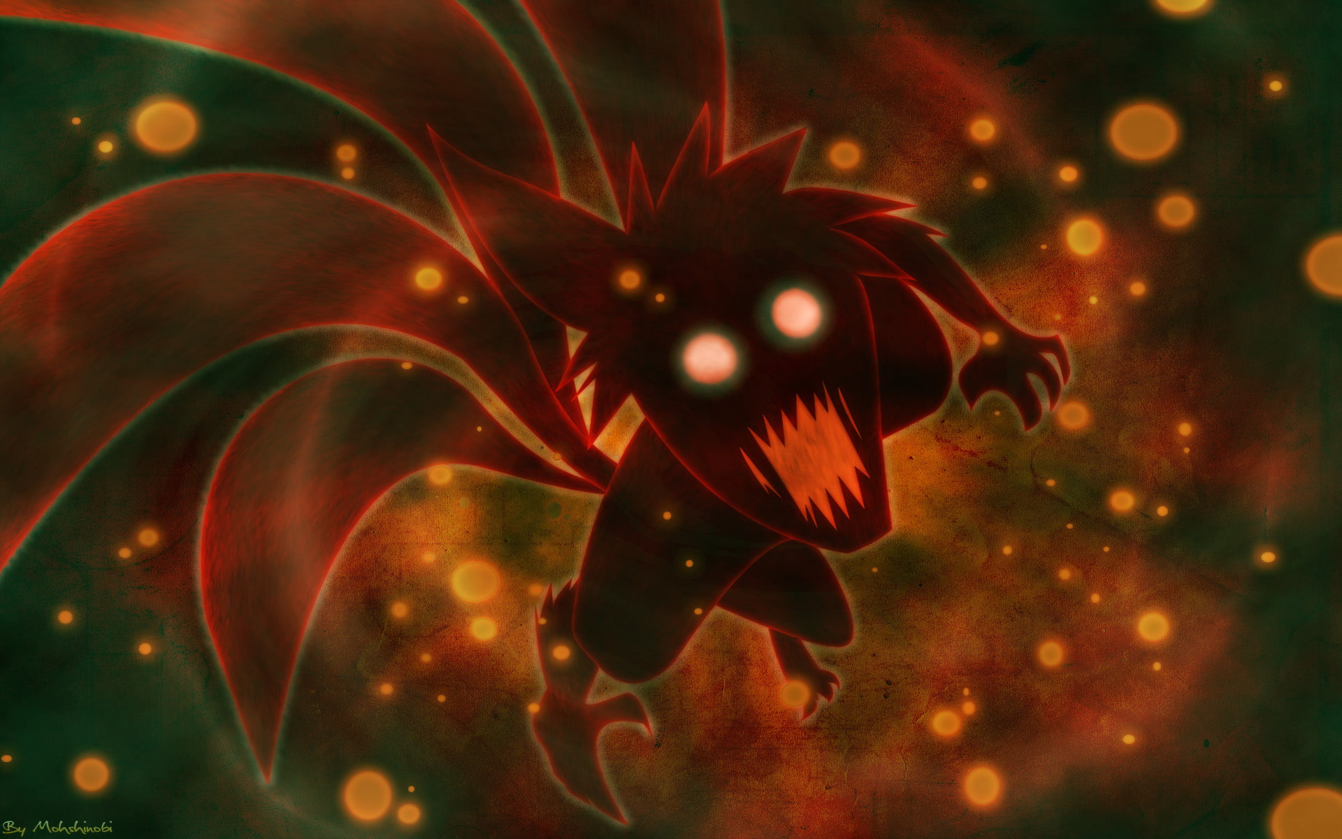 1080P, naruto, uzumaki, kyuubi, jinchuuriki, shippuden, artwork, HD Wallpaper