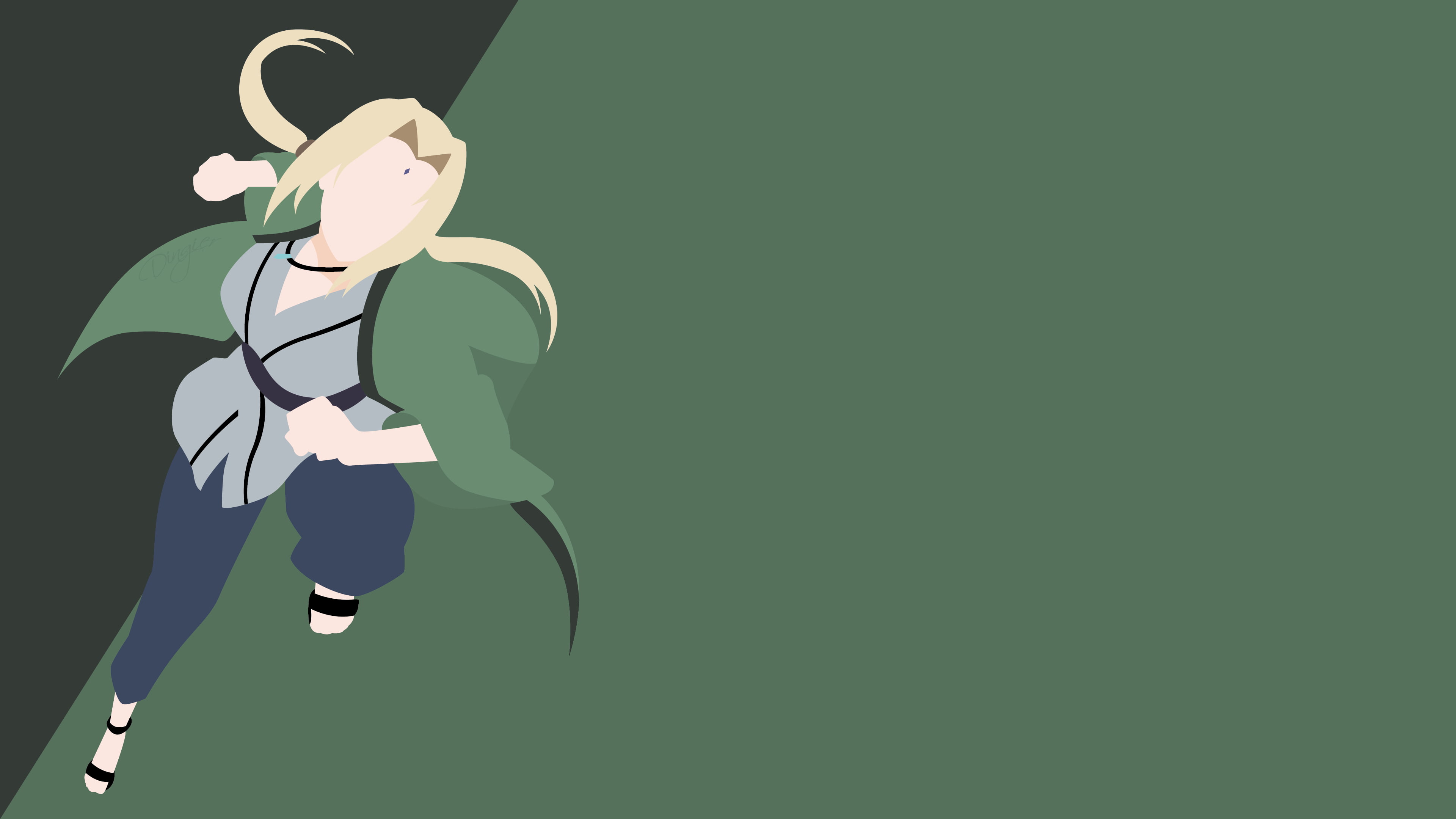 Naruto, 4K, Tsunade (Naruto), Minimalist, HD Wallpaper