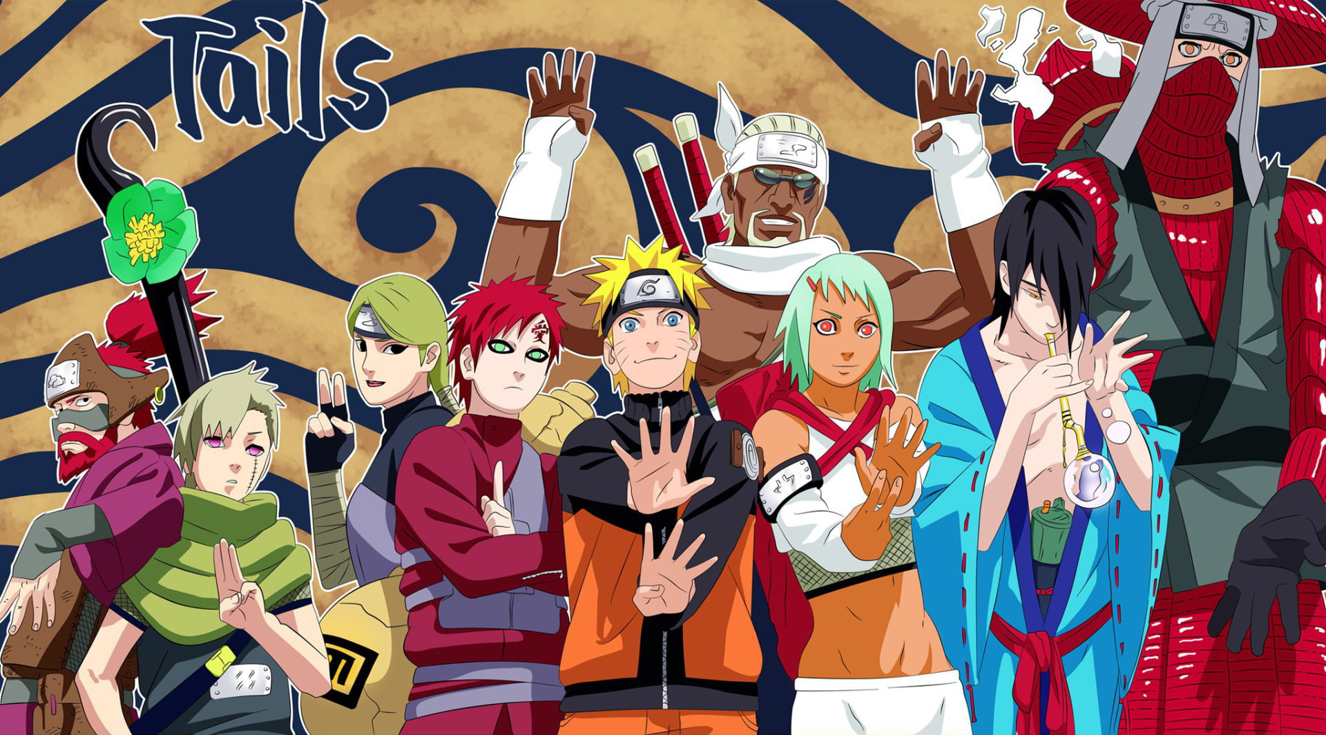 Han (Naruto), arts culture and entertainment, group of people, togetherness, Yagura (Naruto), adult, Roshi (Naruto), mid adult men, women, representation, HD Wallpaper