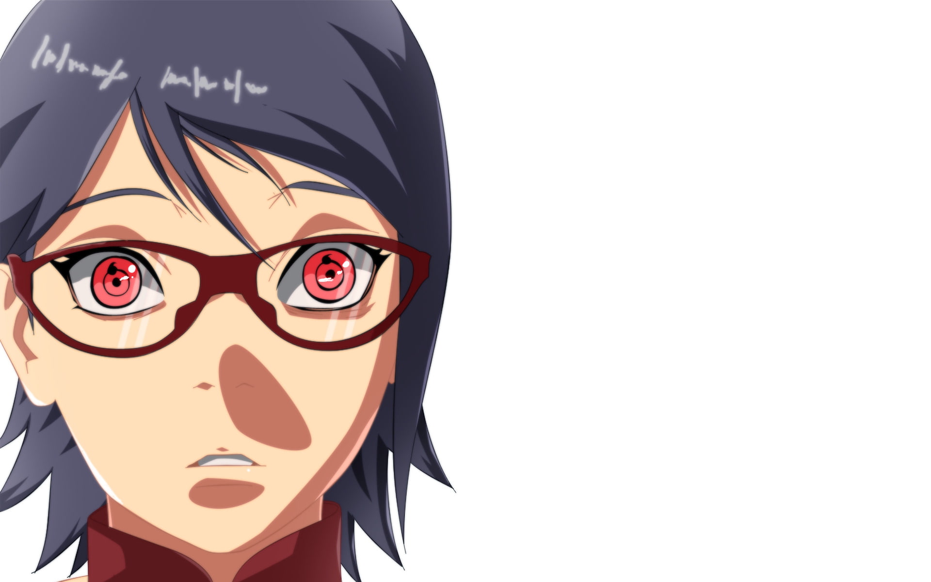 Boruto, disguise, cut out, headshot, 1080P, indoors, human body part, one person, human representation, Sarada Uchiha, studio shot, Anime, mask, portrait, HD Wallpaper