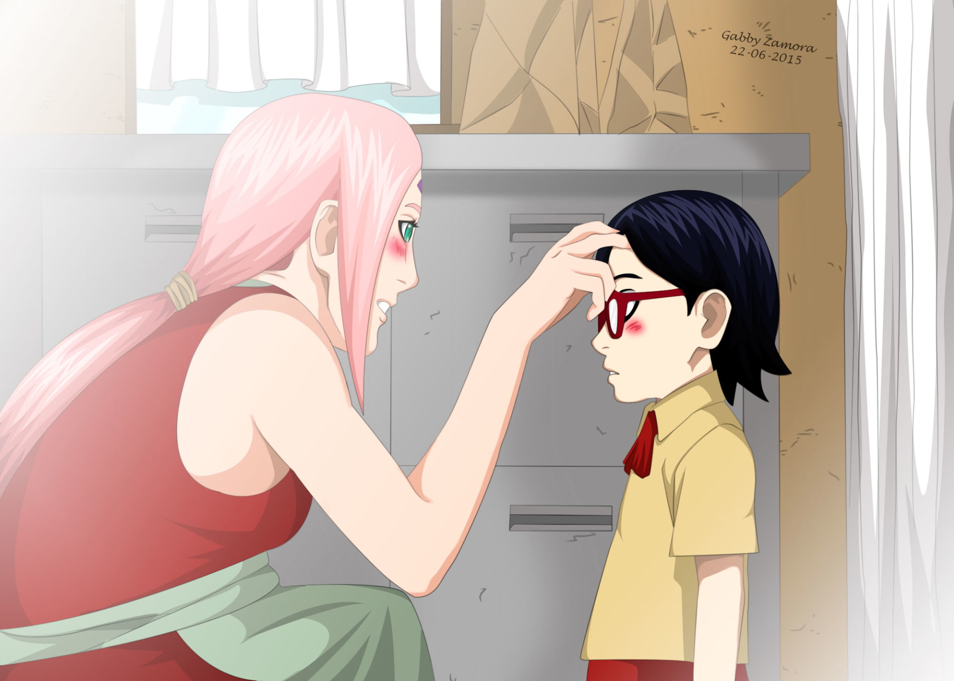 1080P, Boruto, Anime, Sakura Haruno, Sarada Uchiha, HD Wallpaper