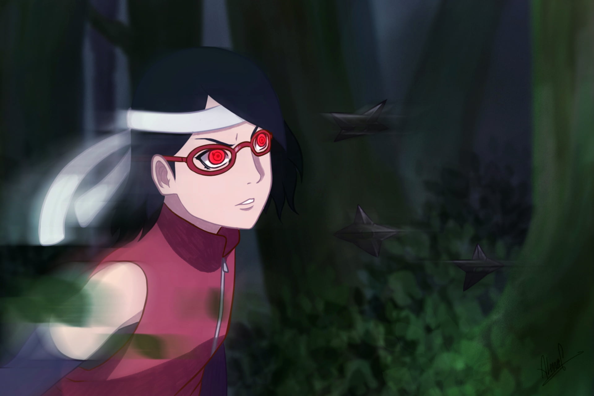 Boruto, Naruto, 1080P, Sarada Uchiha, HD Wallpaper
