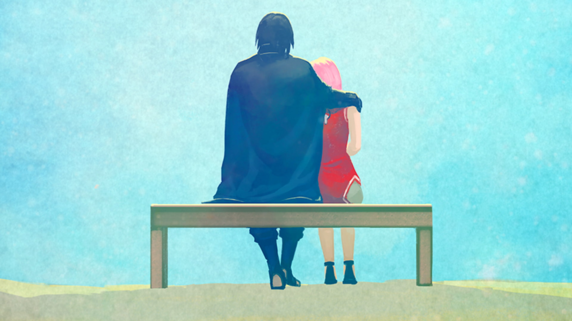 naruto the last, bench, Haruno Sakura, Uchiha Sasuke, 1080P, Naruto Shippuuden, HD Wallpaper