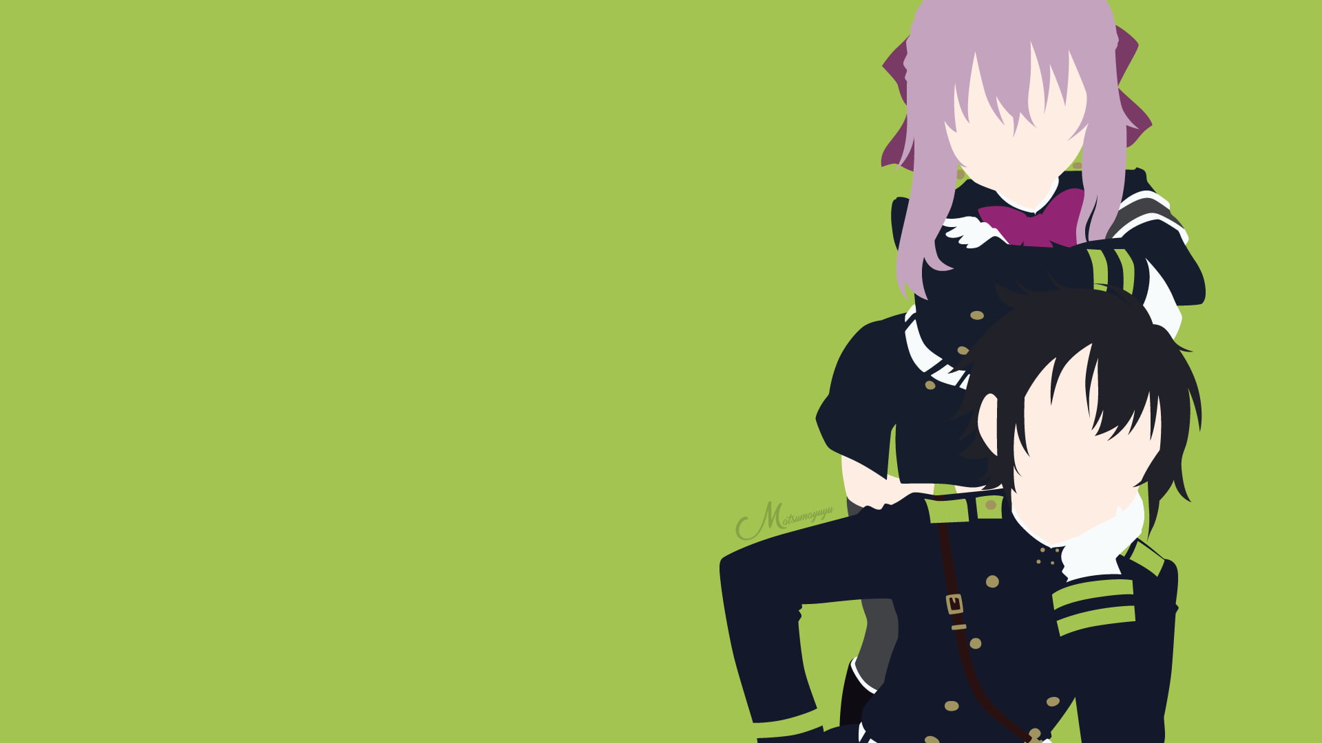 Seraph of the End, 1080P, Shinoa Hīragi, Yūichirō Hyakuya, Anime, HD Wallpaper