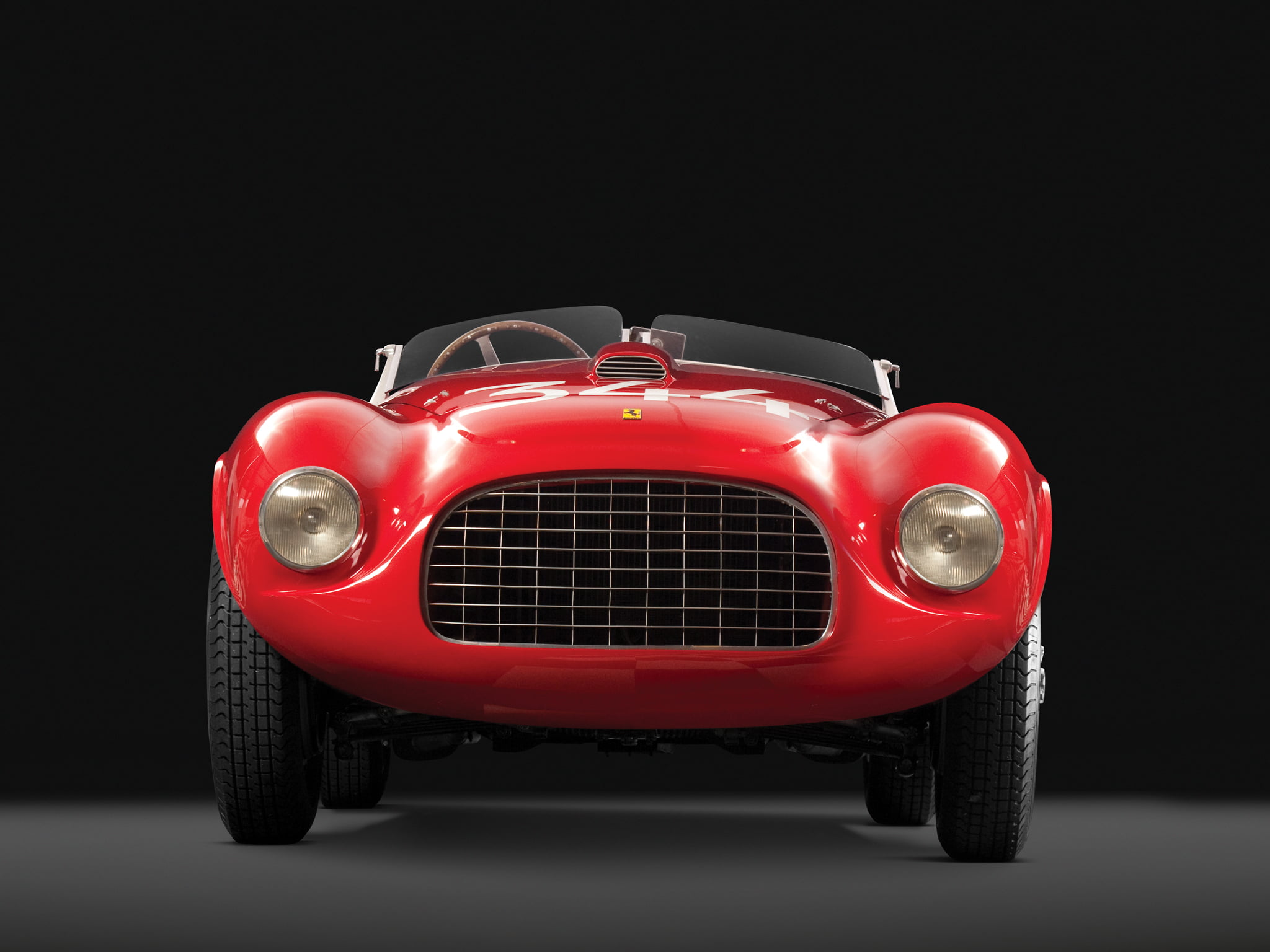 red, ferrari, luxury, no people, transportation, black background, chrome, race, wheel, car, 166, motor vehicle, 1949, copy space, cut out, vintage car, HD Wallpaper