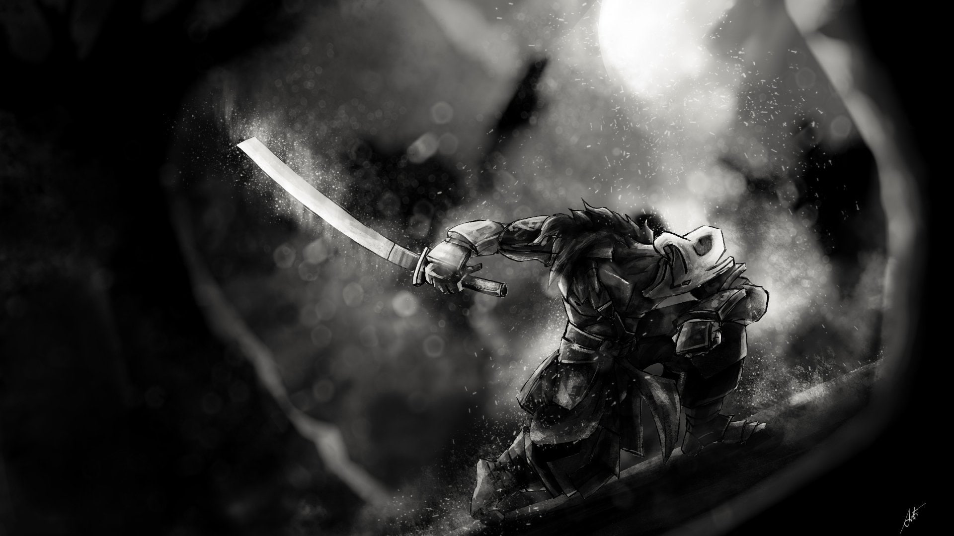 samurai, Juggernaut, sabre, warrior, fantasy, dota, games, 2, 1080P, HD Wallpaper