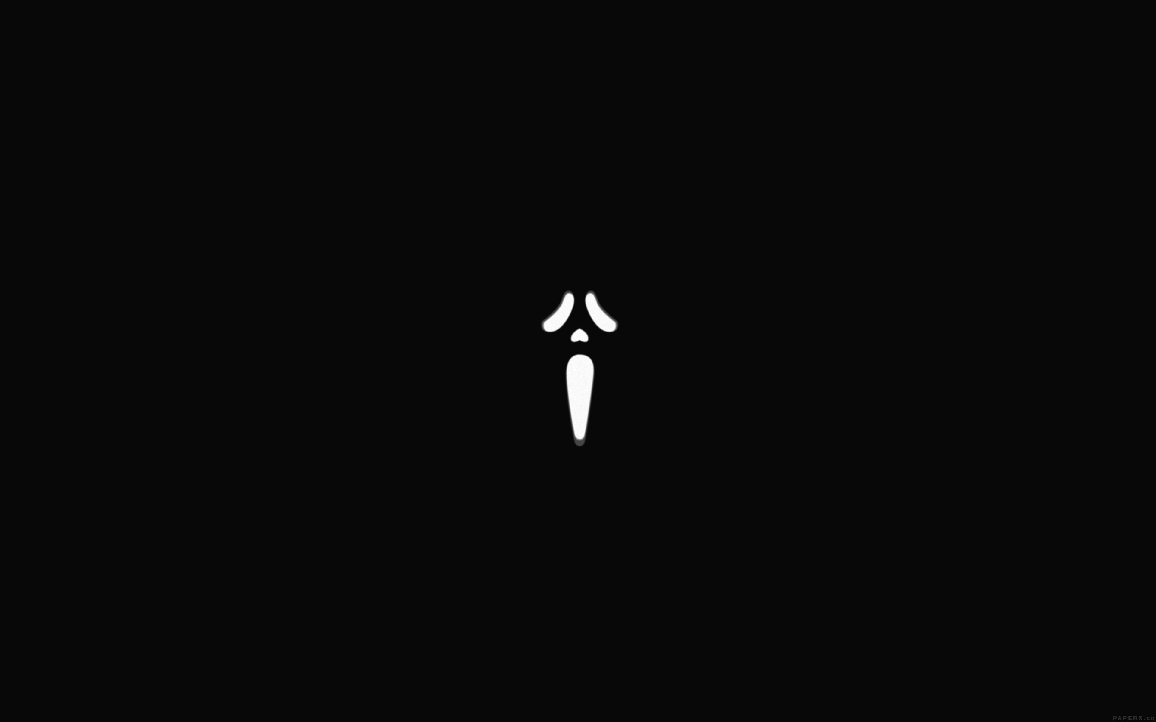 minimal, art, cute, black, 4K, scream, HD Wallpaper