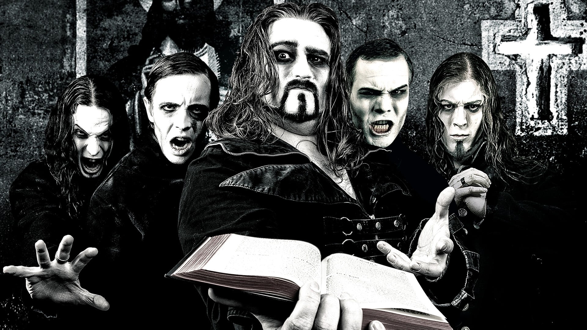 portrait, women, real people, emotion, fun, powerwolf, lifestyles, album, horror, human skull, image, people, friendship, black And White, fear, human body part, HD Wallpaper