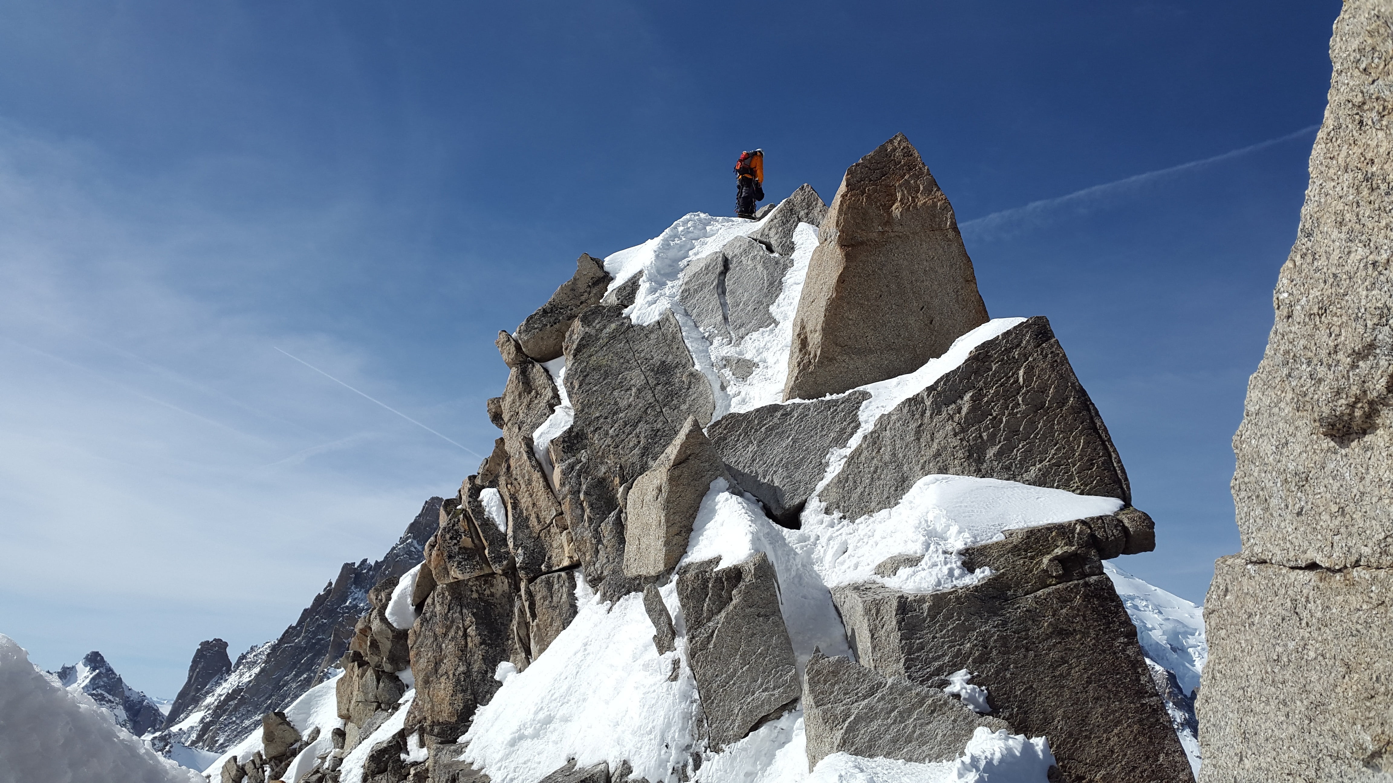 rock - object, snowcapped mountain, outdoors, leisure activity, travel, covered, ice, mountain range, cold temperature, rock, winter, mountain, climb, hiking, HD Wallpaper