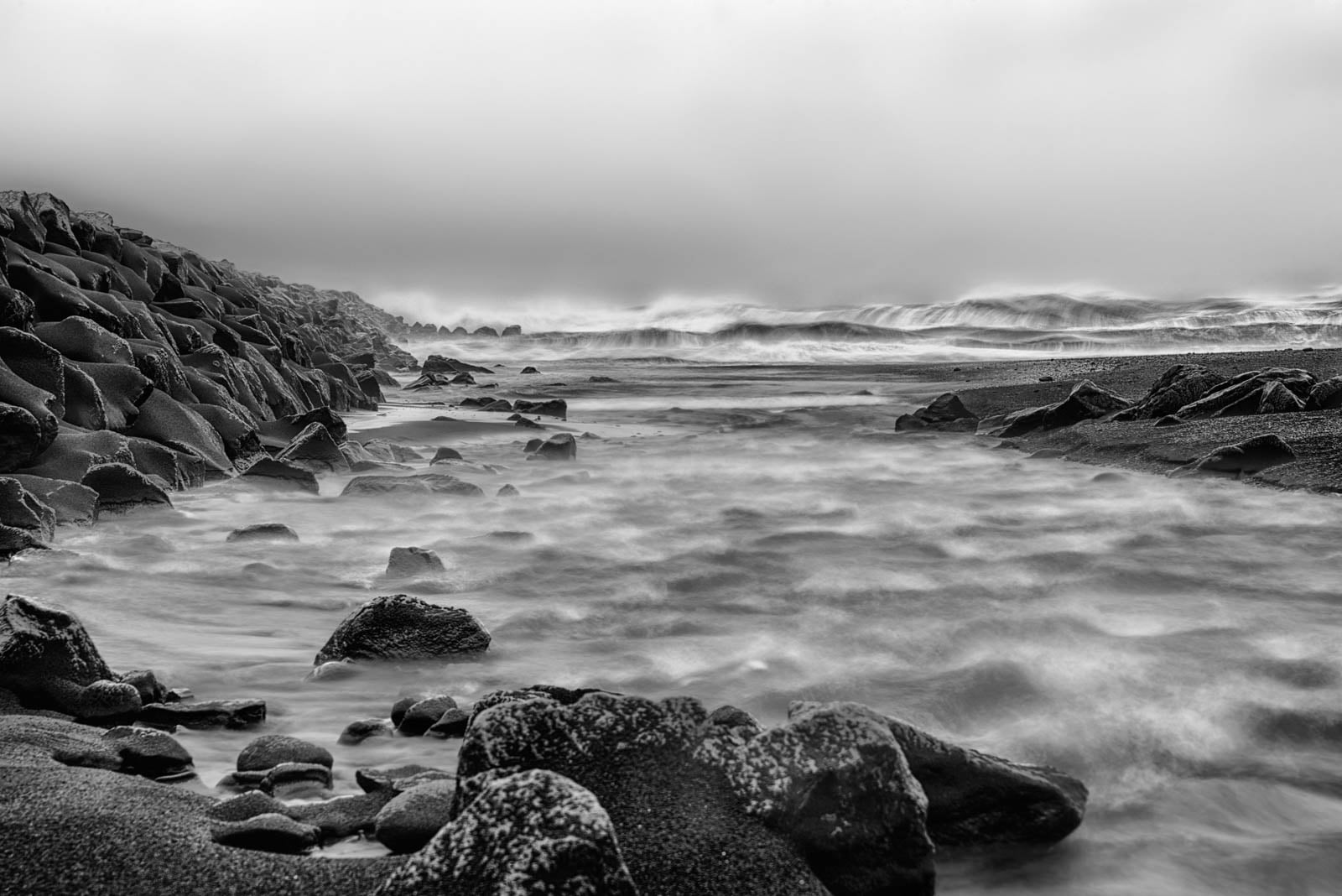 Clouds, large, 720P, beach, Rocks, Stormy, Long Exposure, body, body of water, Commons, outdoors, Landscape, Iceland, sunset, Tamron, rock - Object, Travel, HD Wallpaper