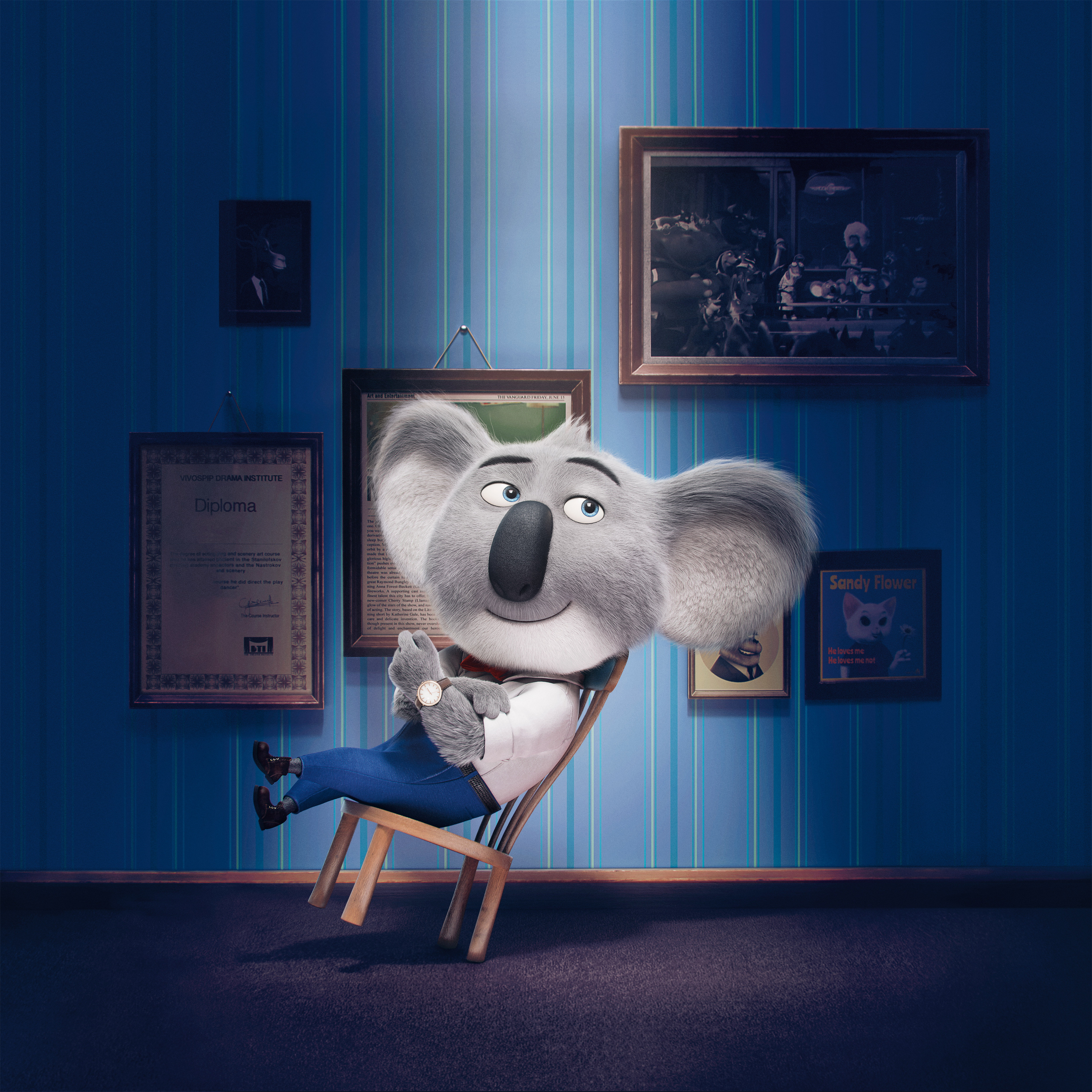 Buster Moon, Matthew McConaughey, 5K, Animation, 4K, Sing, Phone HD Wallpaper
