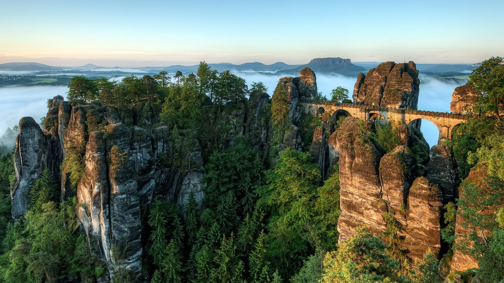 bridge, germany, x, art, land, mountains, bastei, bridges, hd, Landscapes, desktop, nature, 1080P, HD Wallpaper