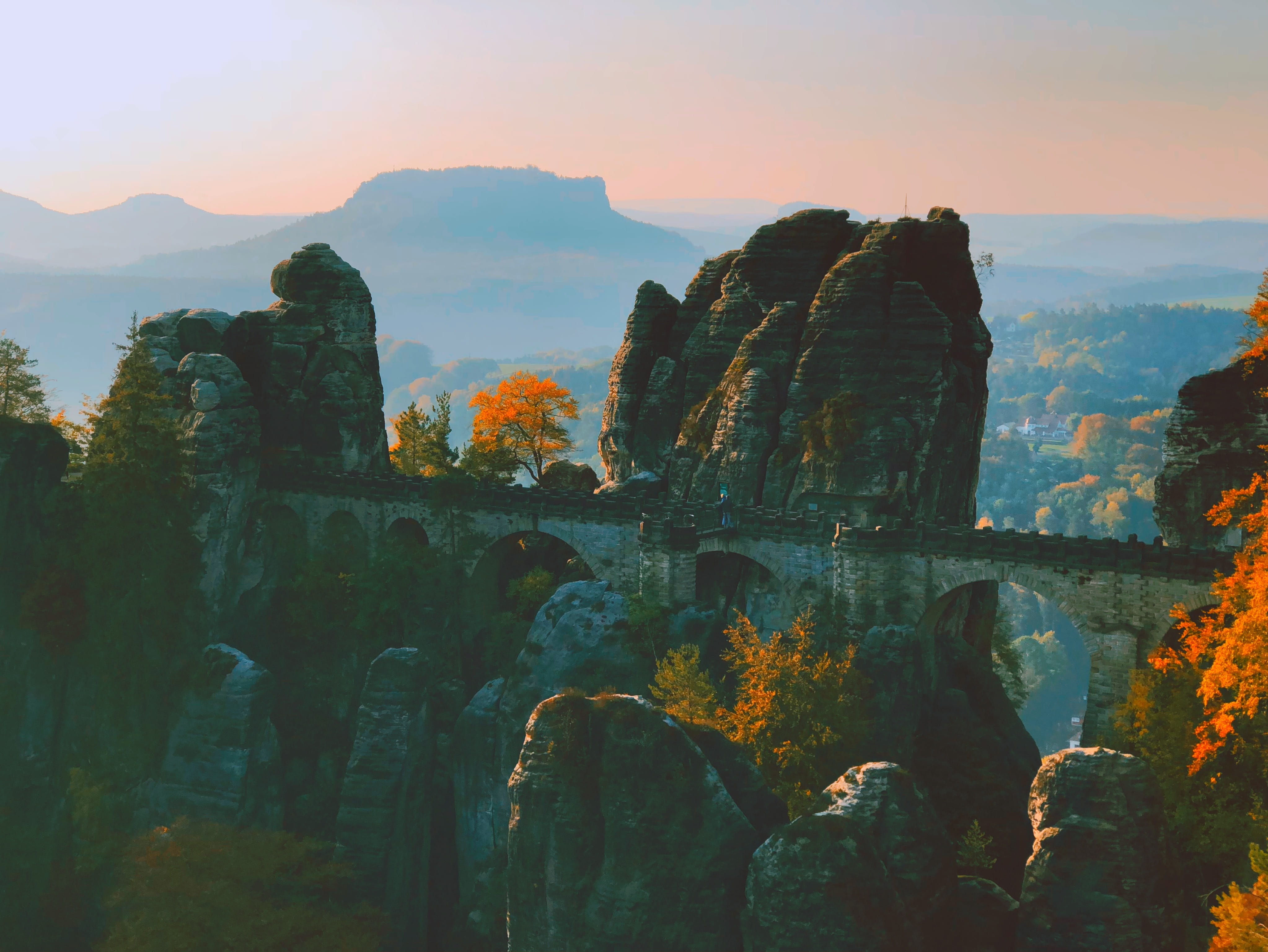 tree, built structure, tranquil scene, ancient civilization, tranquility, nature, non-urban scene, bastei, sky, ruined, travel destinations, scenics - nature, HD Wallpaper