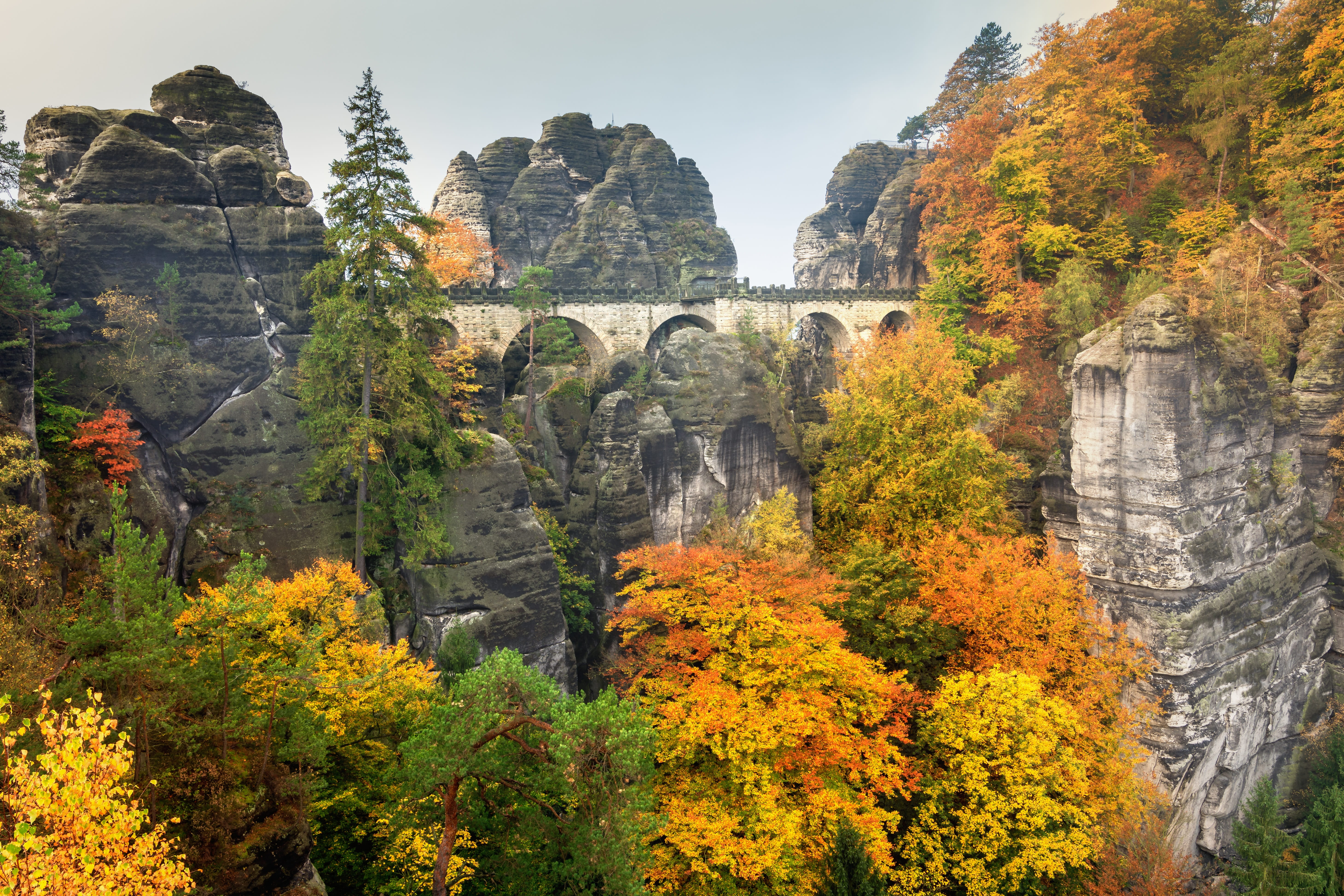 no people, tranquil scene, beauty in nature, rock - object, solid, nature, travel destinations, rathen, tranquility, water, 5K, rock formation, saxon switzerland, HD Wallpaper