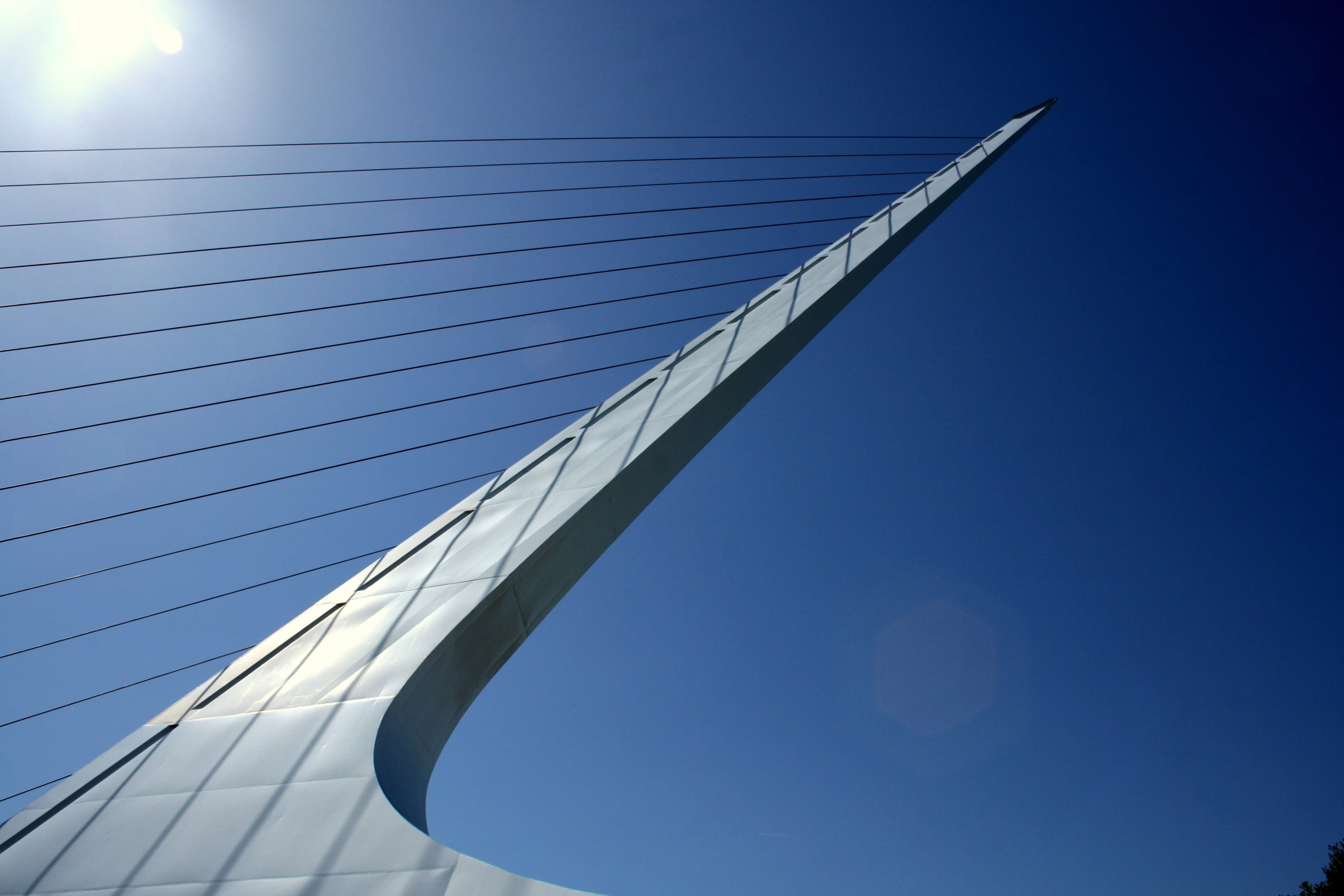 no people, redding, built structure, sculpture, low angle view, environment, renewable energy, city, sunlight, sundial, united states, sky, outdoors, day, HD Wallpaper