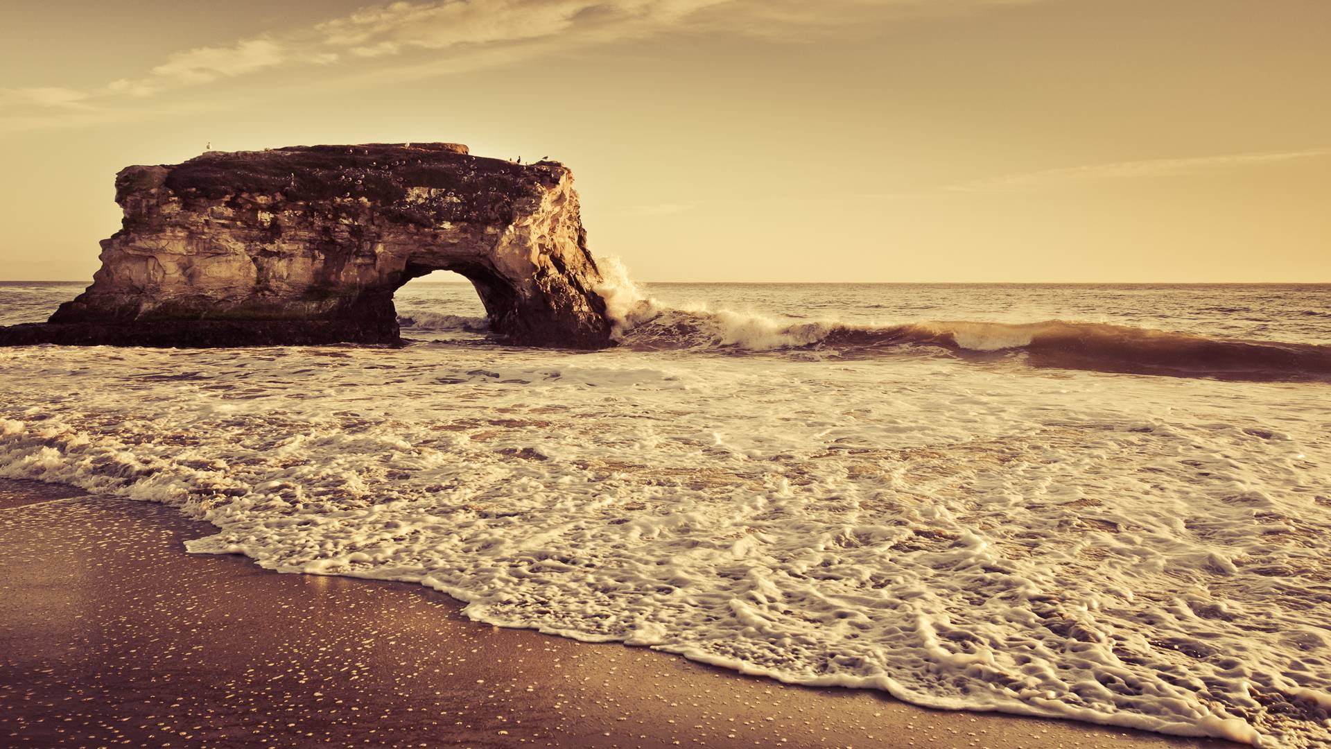 travel, sky, material, arch, beach, tranquility, sand, solid, stack rock, landscape, natural arch, grave, national, ancient, horizon over water, water, HD Wallpaper