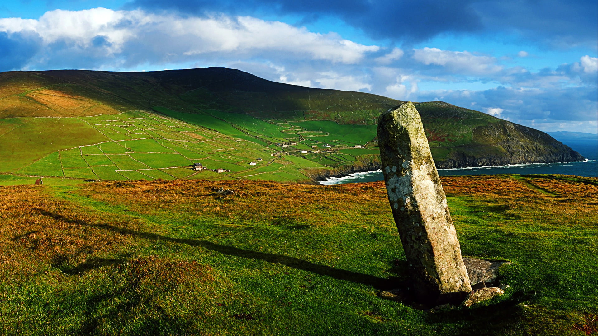 memorial, nature, grass, megalith, non-urban scene, idyllic, no people, day, scenics - nature, cloud - sky, landscape, plant, tranquility, mountain, beauty in nature, HD Wallpaper